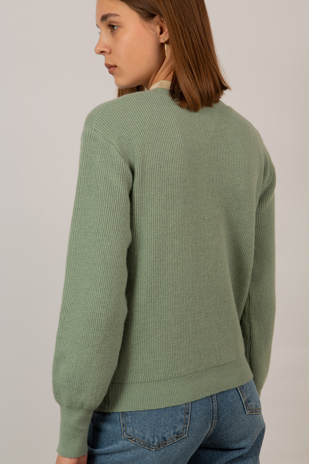 Mint green ribbed crew neck jumper_7