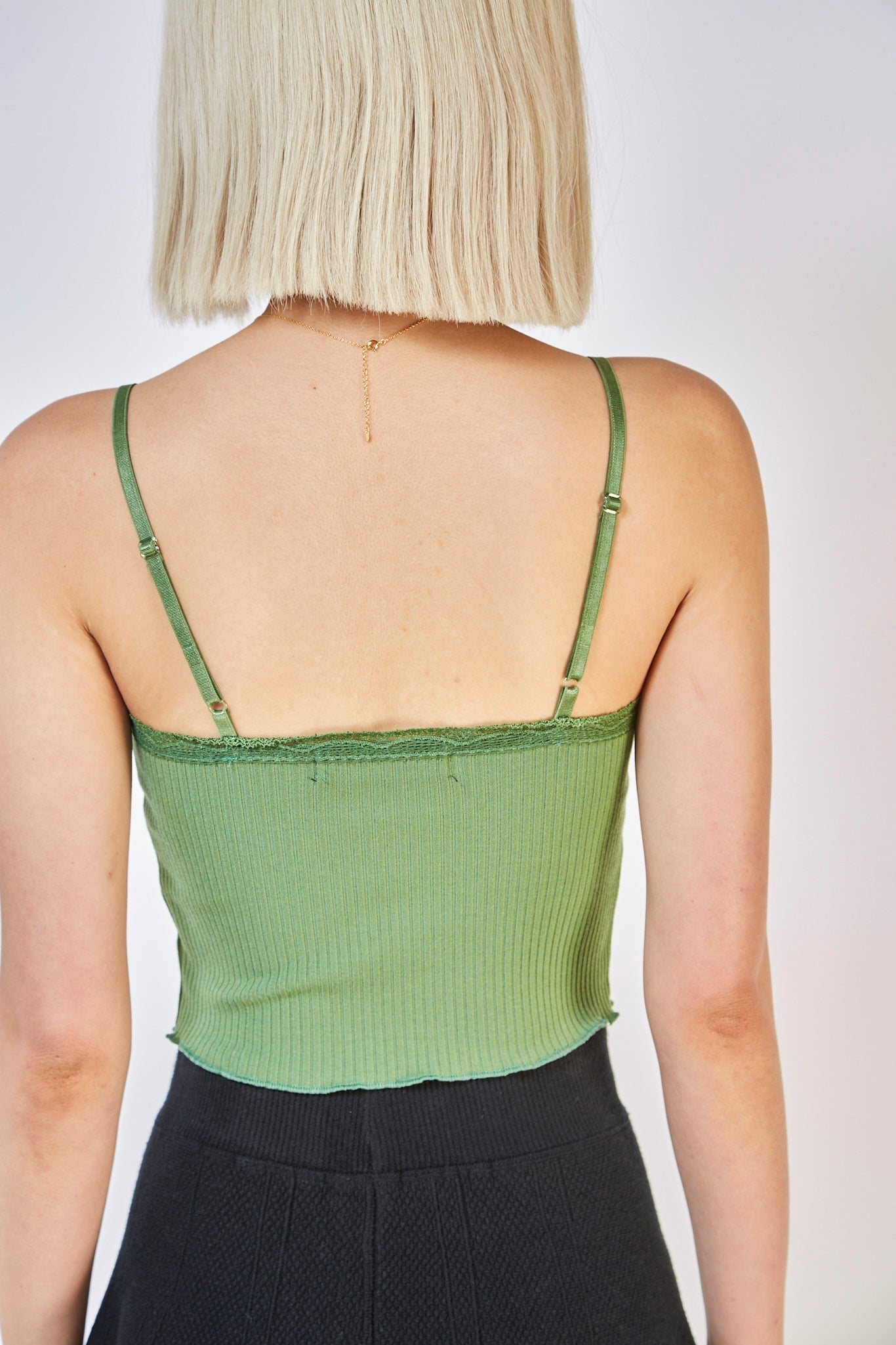 Green lace trim tank_4