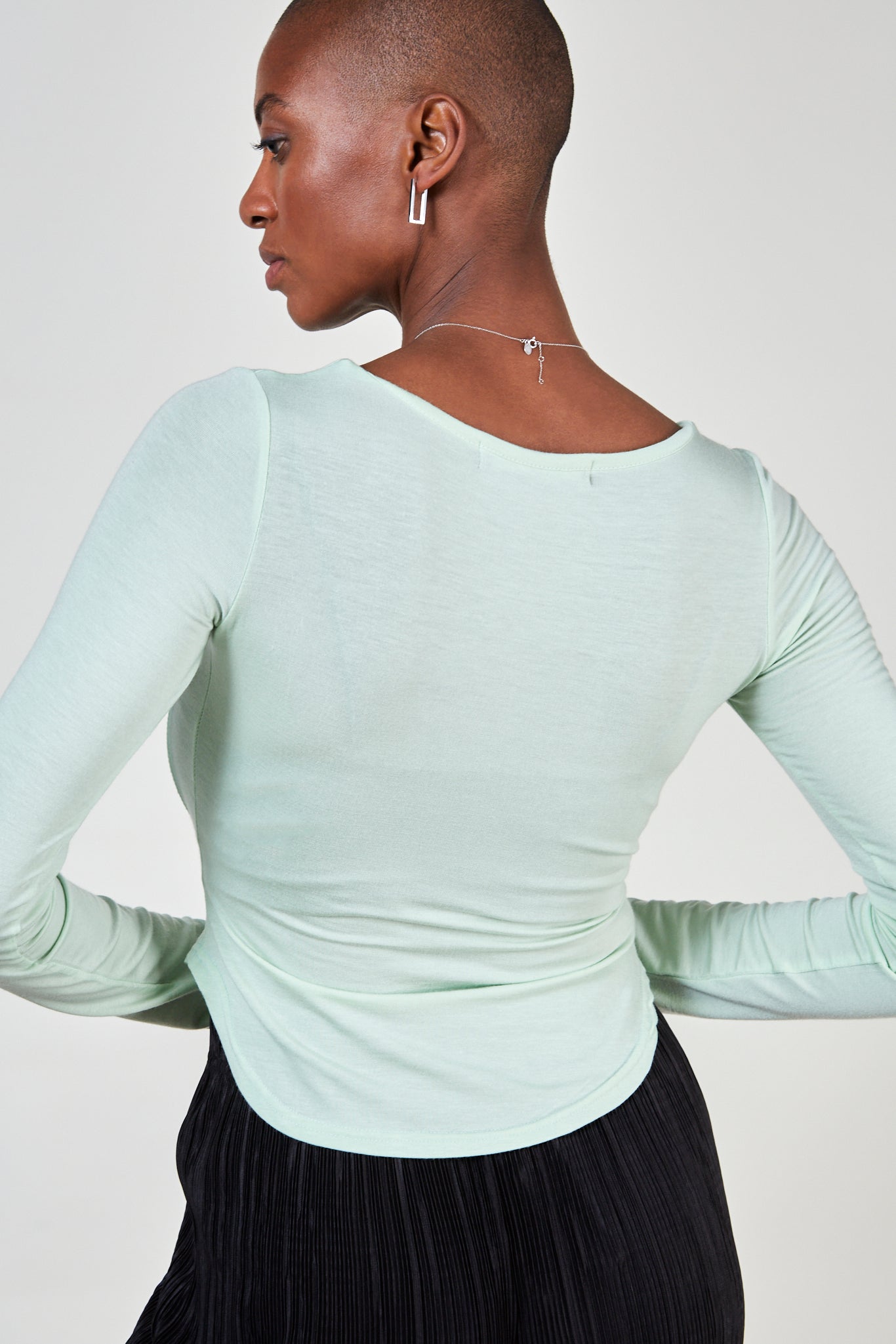 Mint green corset lined top_3