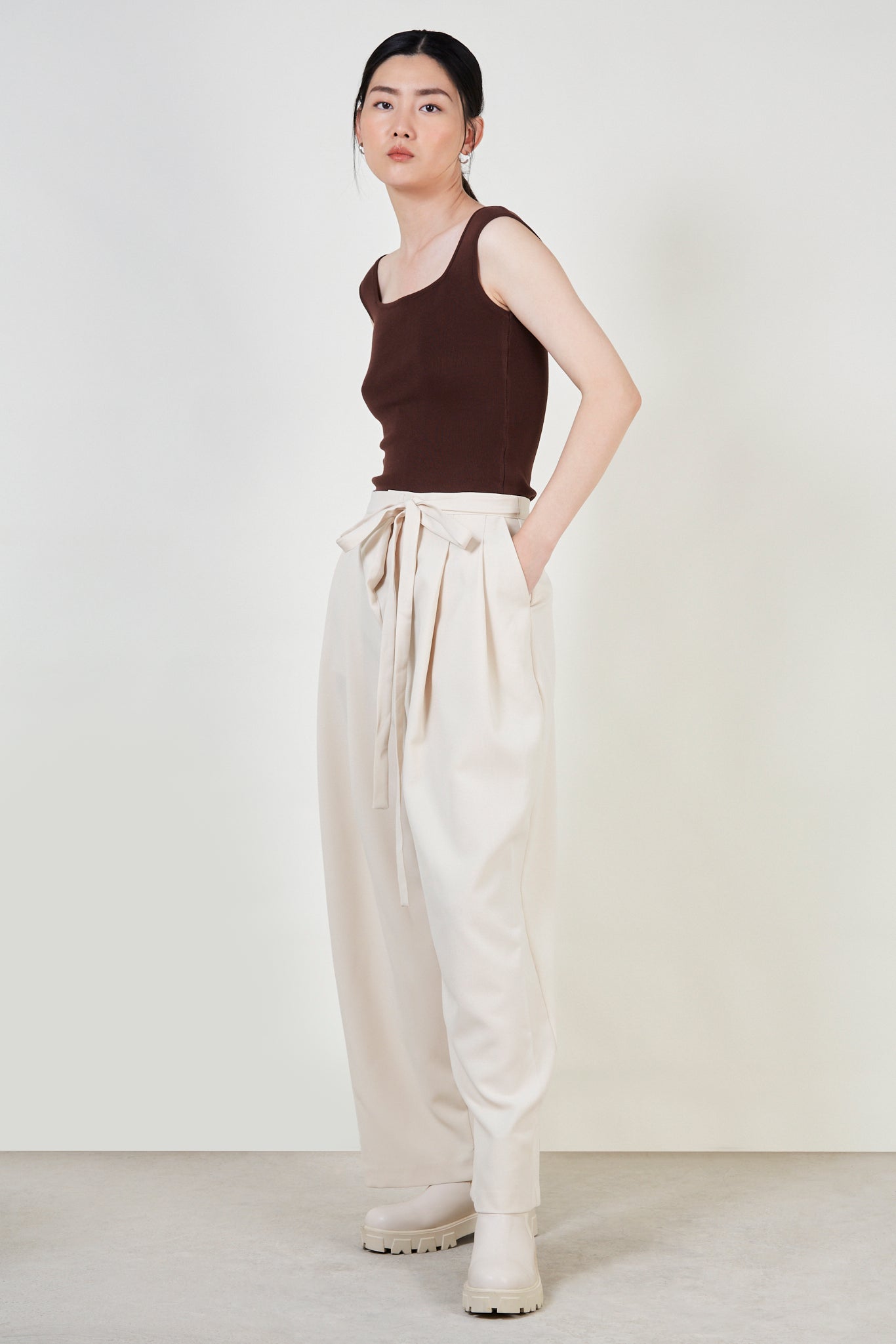 Ivory tie waist trousers_1