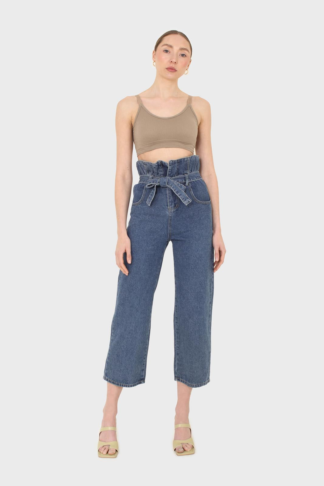 Mid blue high bag waist jeans_6