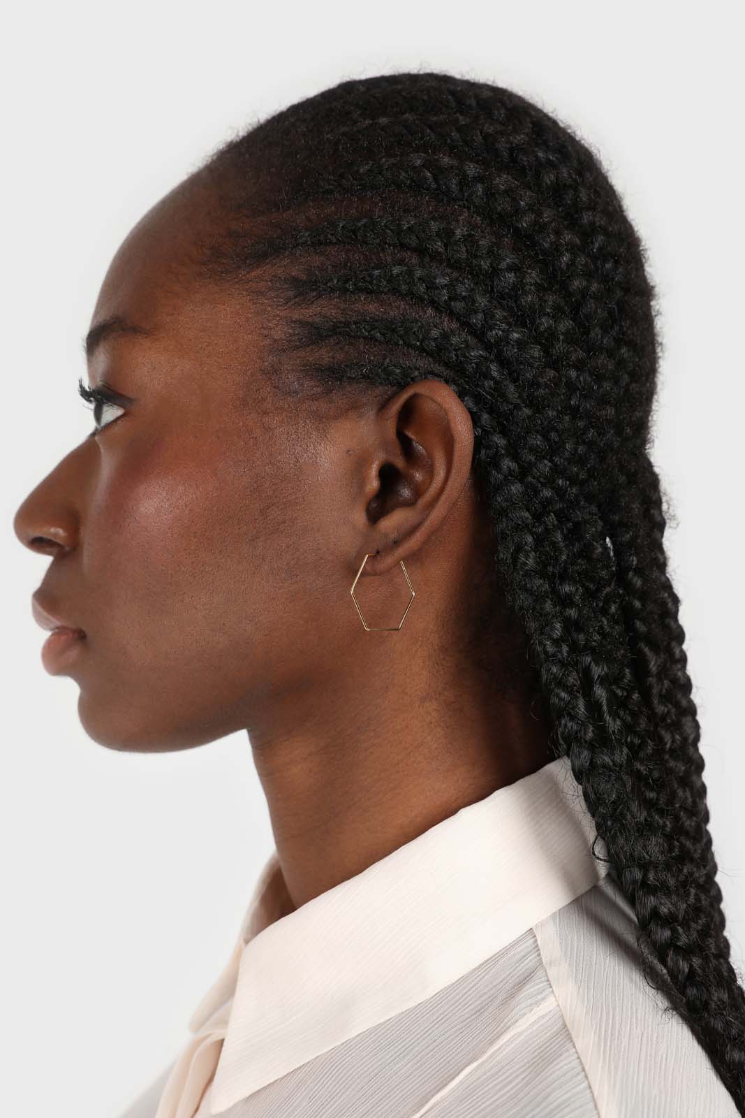 Pale pink sheer pocket shirt blouse_6