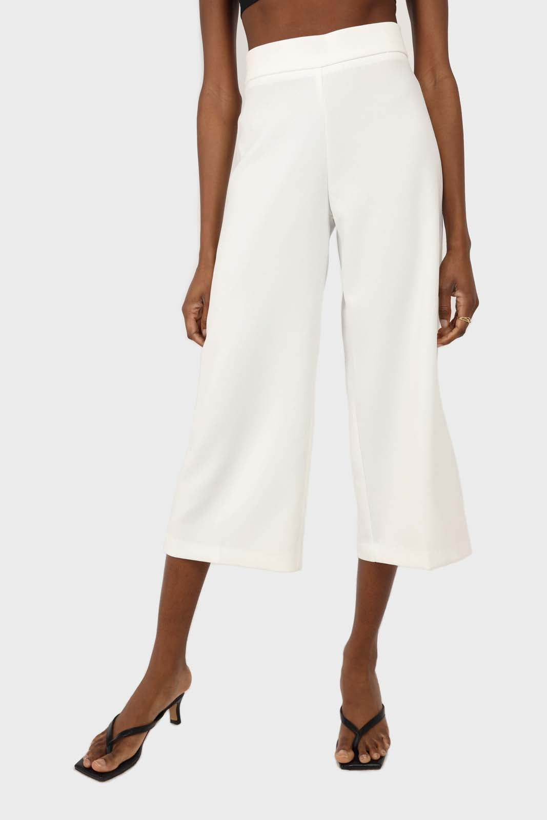 White wide leg trousers_1