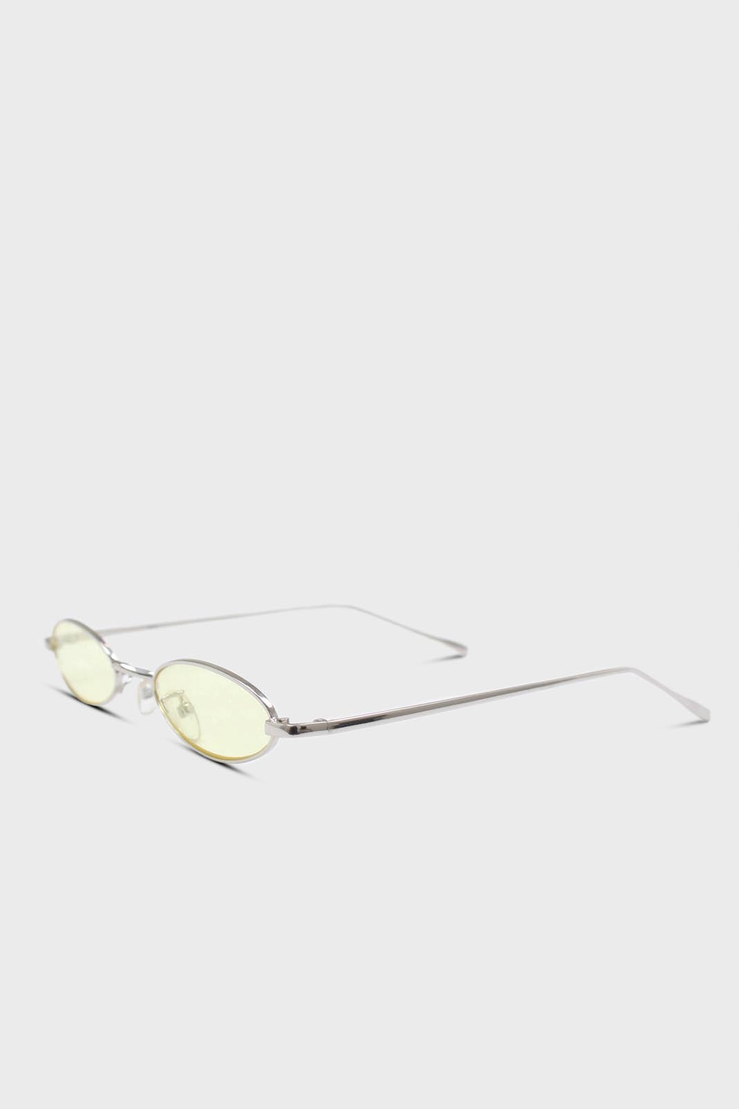 Yellow and silver lined slim oval sunglasses_3