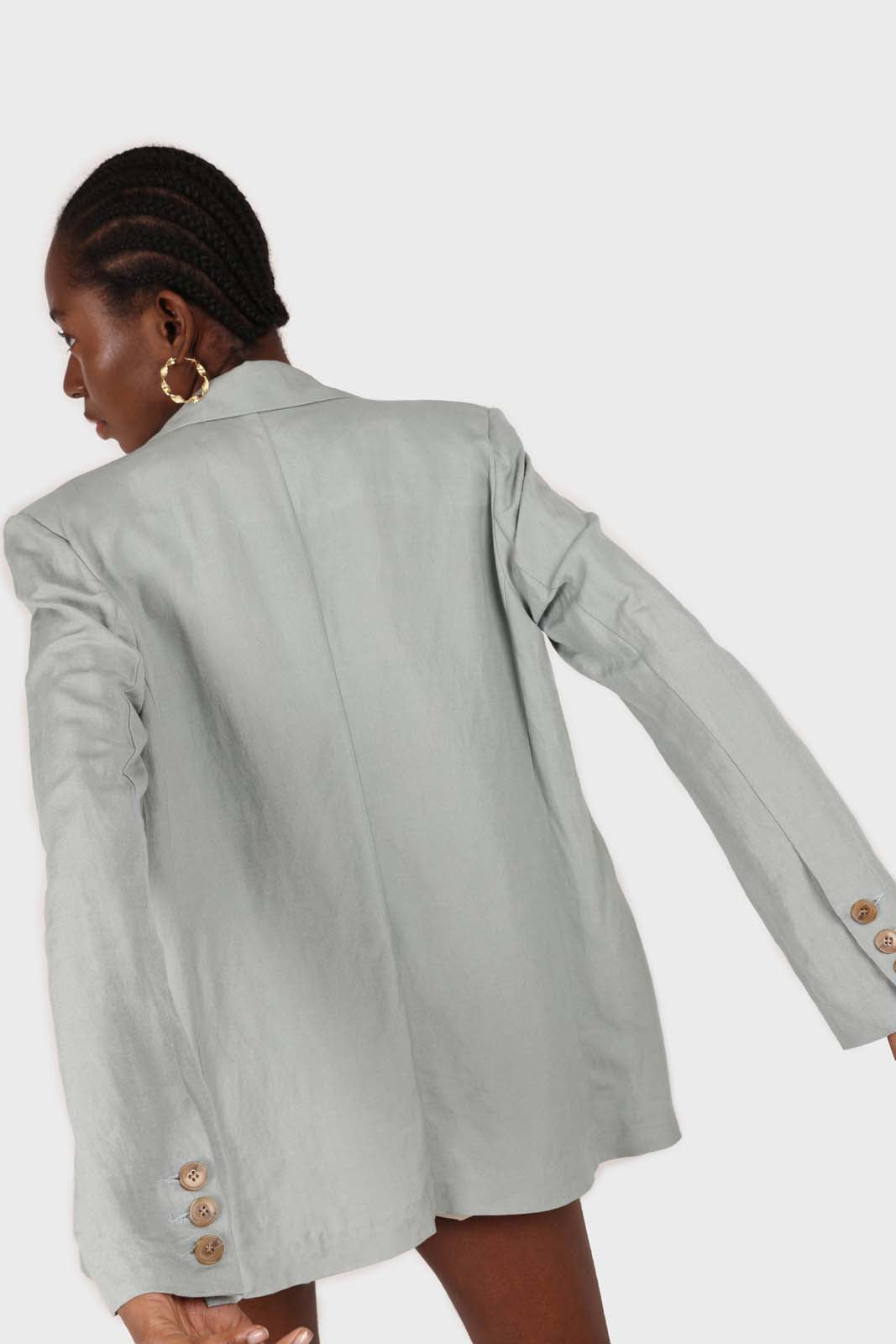 Mint soft oversized linen blazer_5