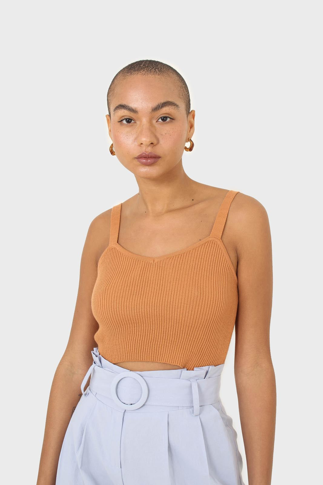 Pale blue circle belt wide fit trousers_6