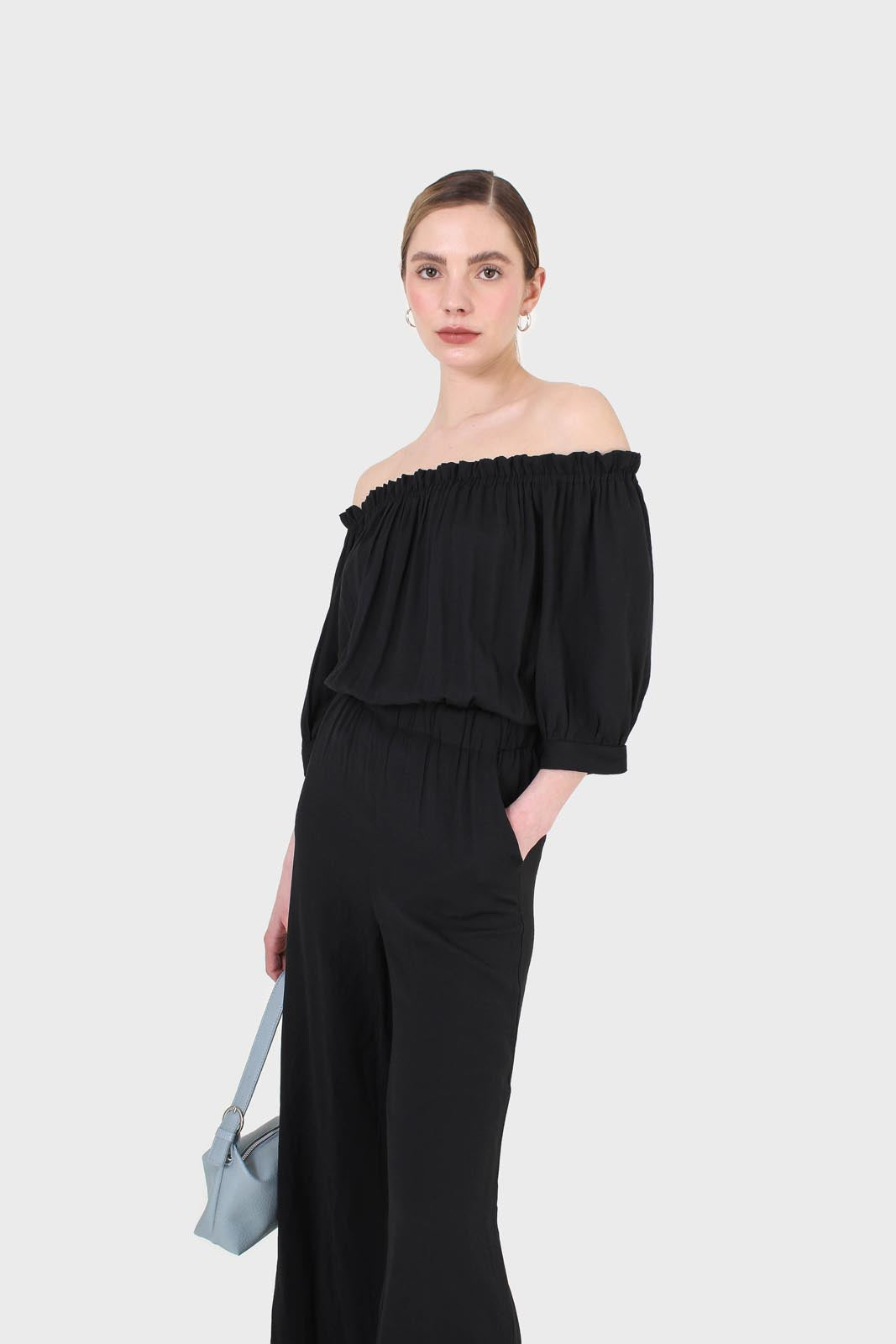 Black off shoulder open back jumpsuit_6