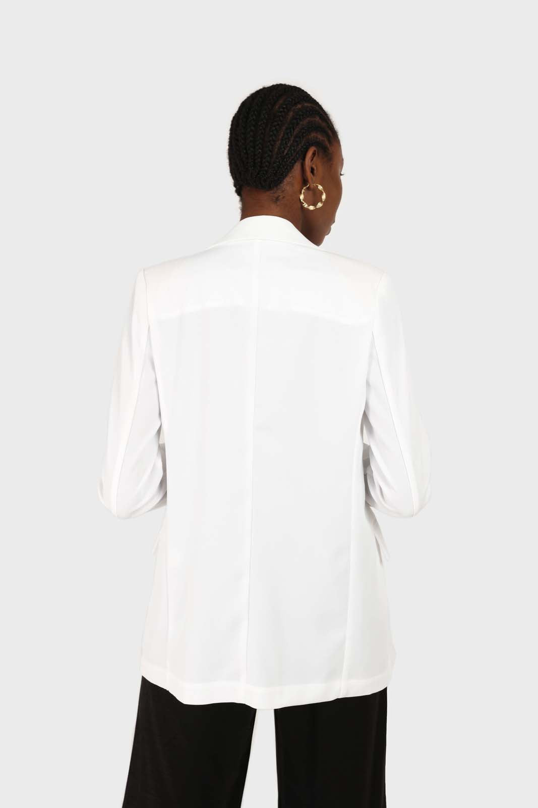 Ivory single breasted oversized linen blazer_4