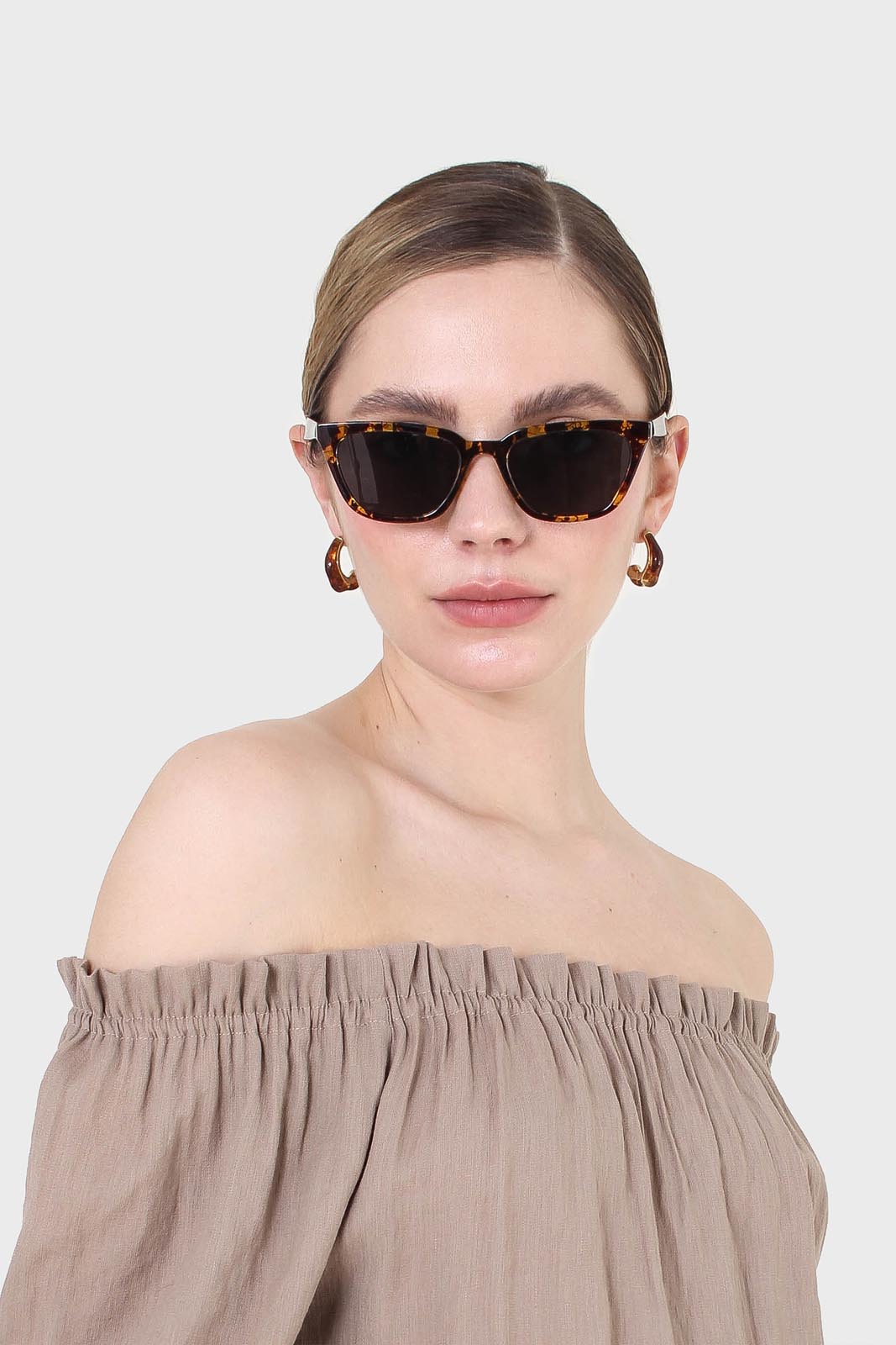 Brown off shoulder tie waist jumpsuit_5