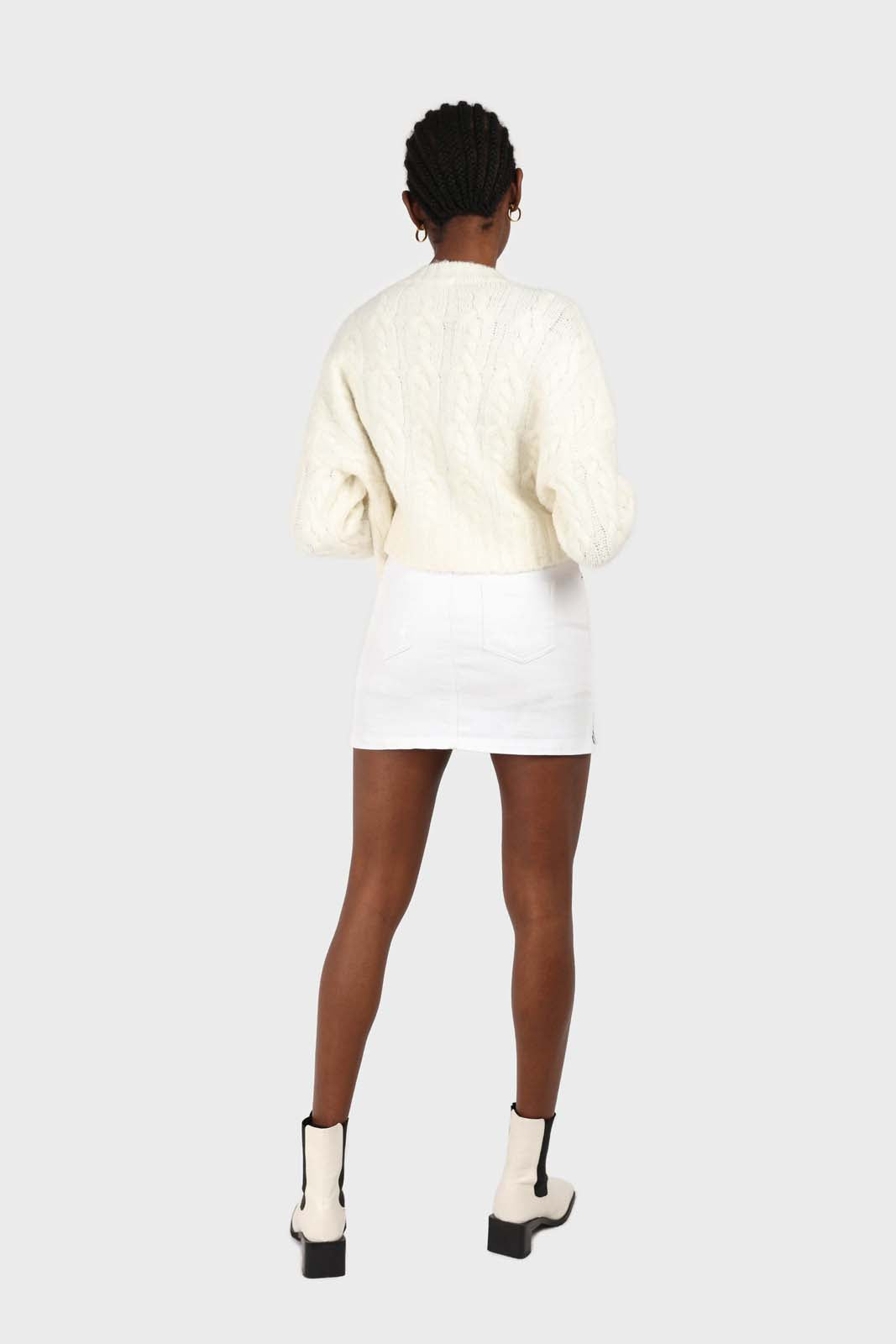 White side slit mini skirt_4
