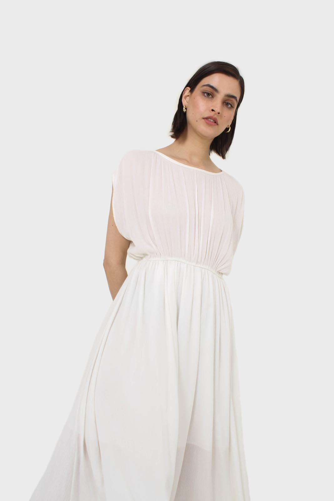 Ivory shirring sleeveless maxi dress_7