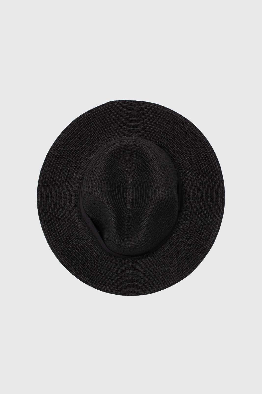 Black woven fedora hat_2