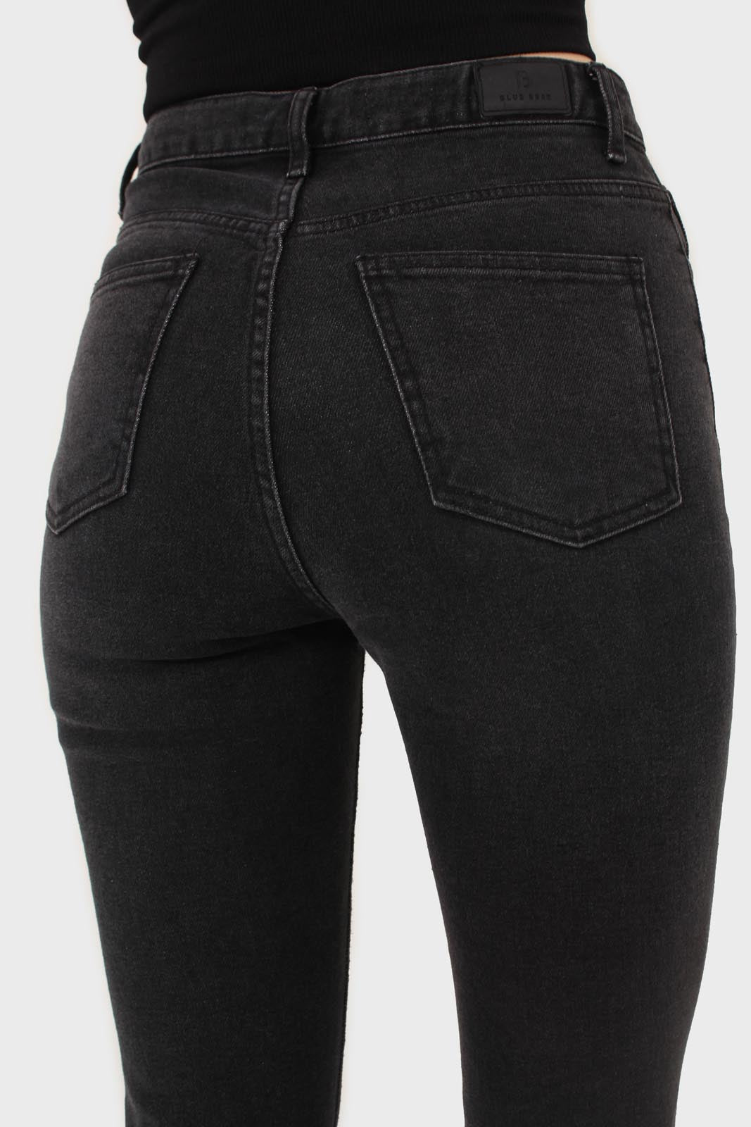 Washed black boot cut jeans - 3262_3