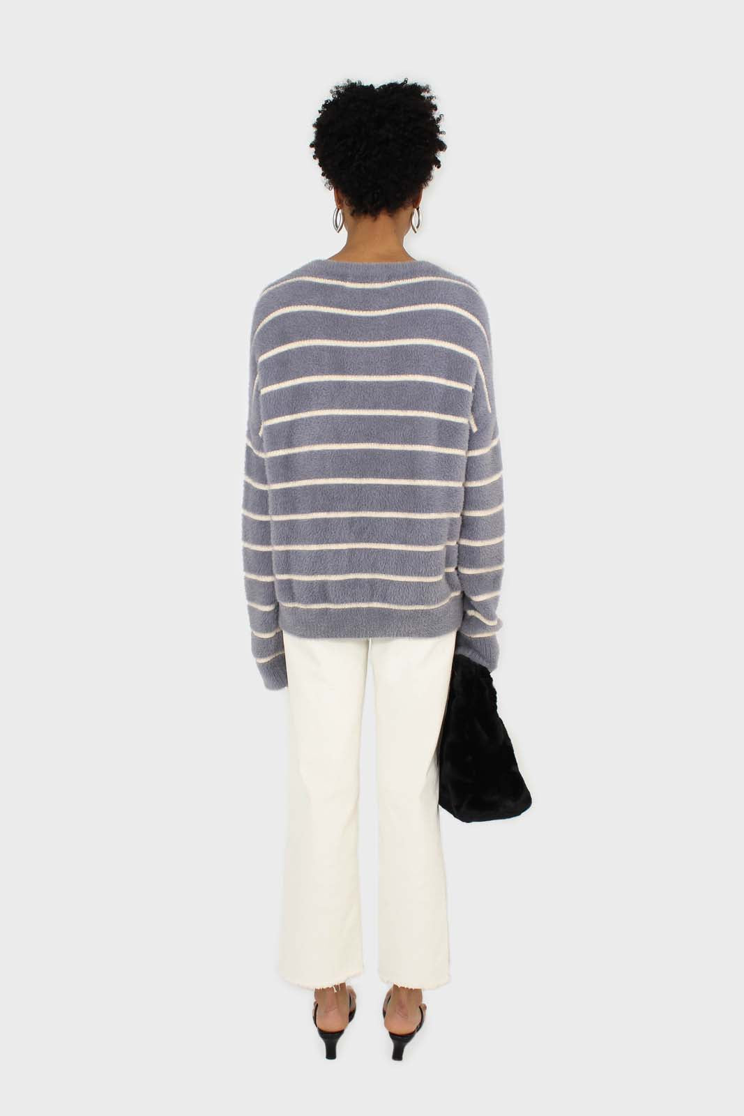 Blue and white striped fuzzy jumper_4