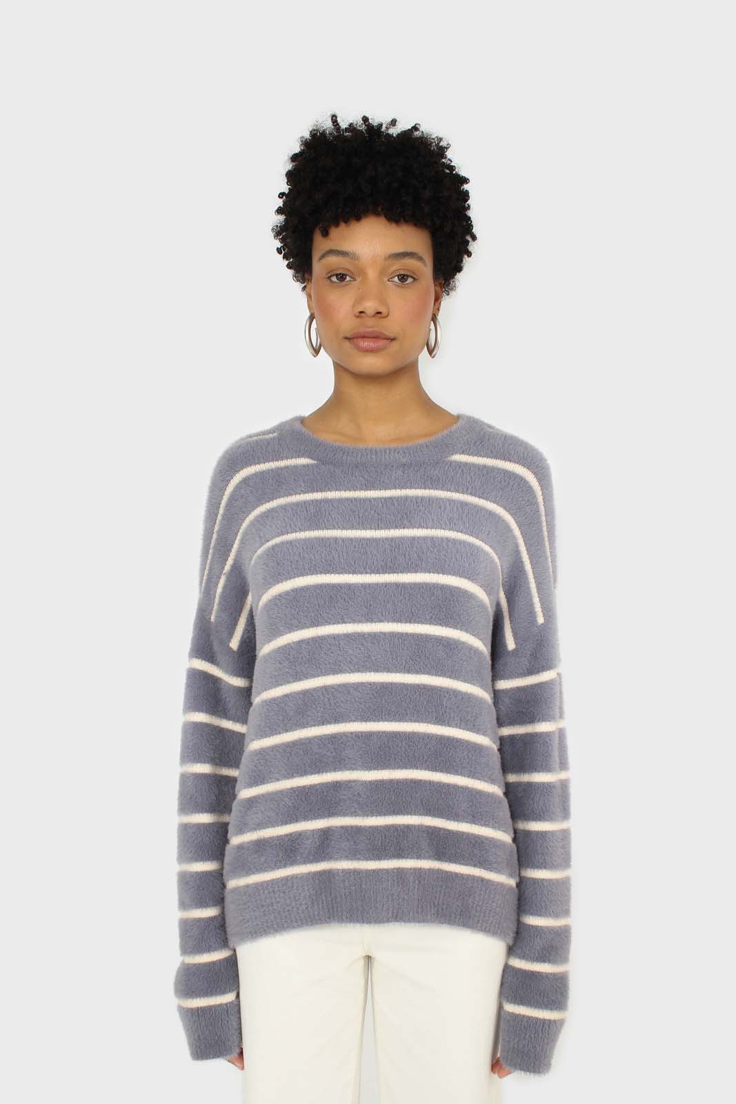 Blue and white striped fuzzy jumper_8