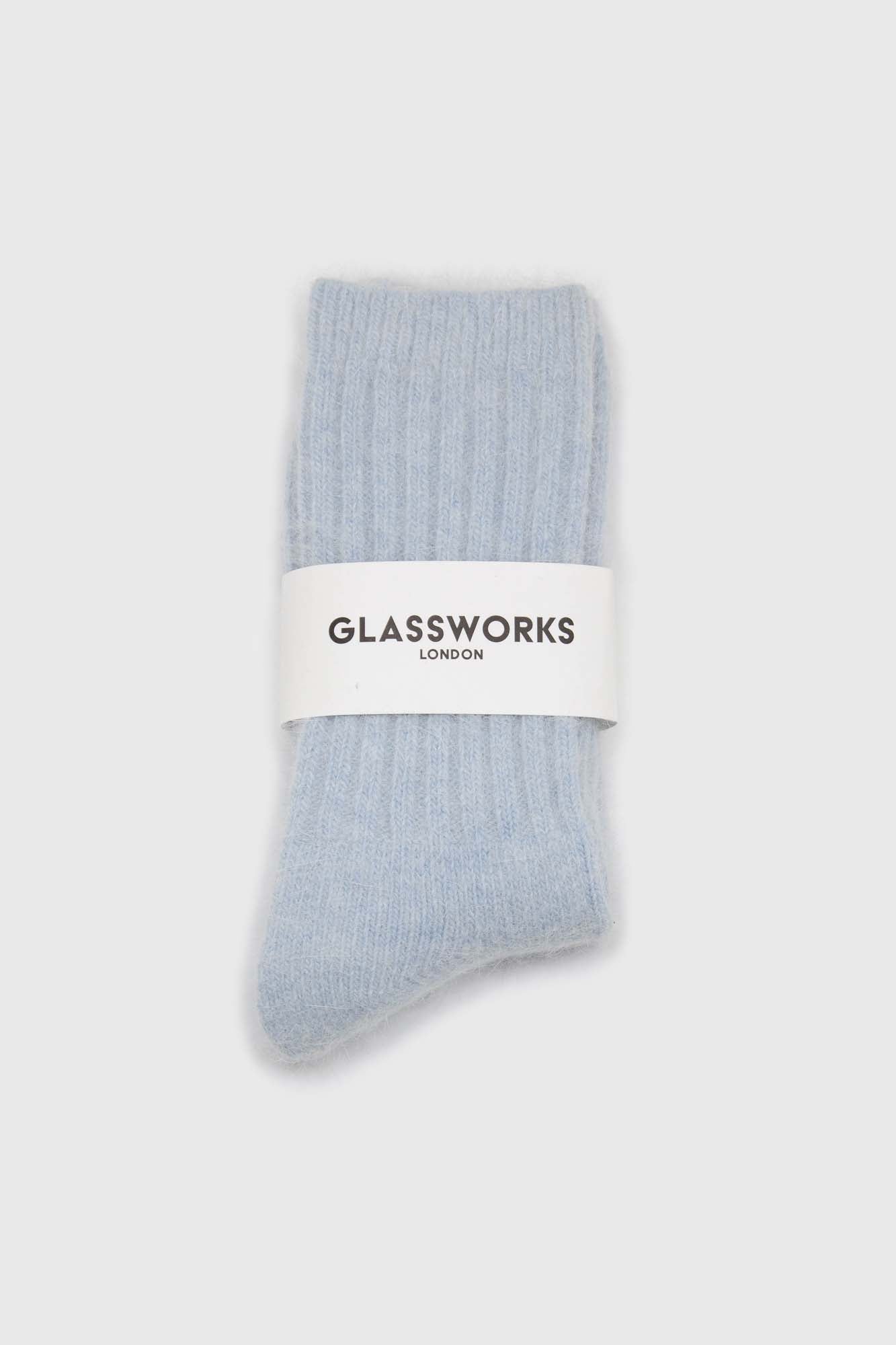 Pastel blue ribbed angora long socks_4