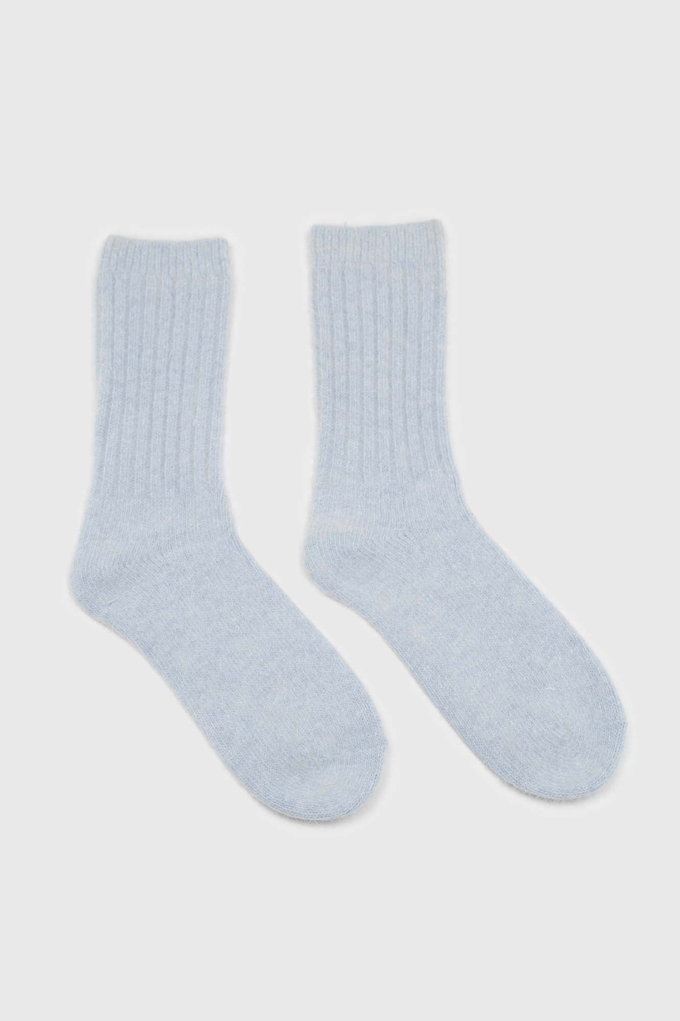Pastel blue ribbed angora long socks_3
