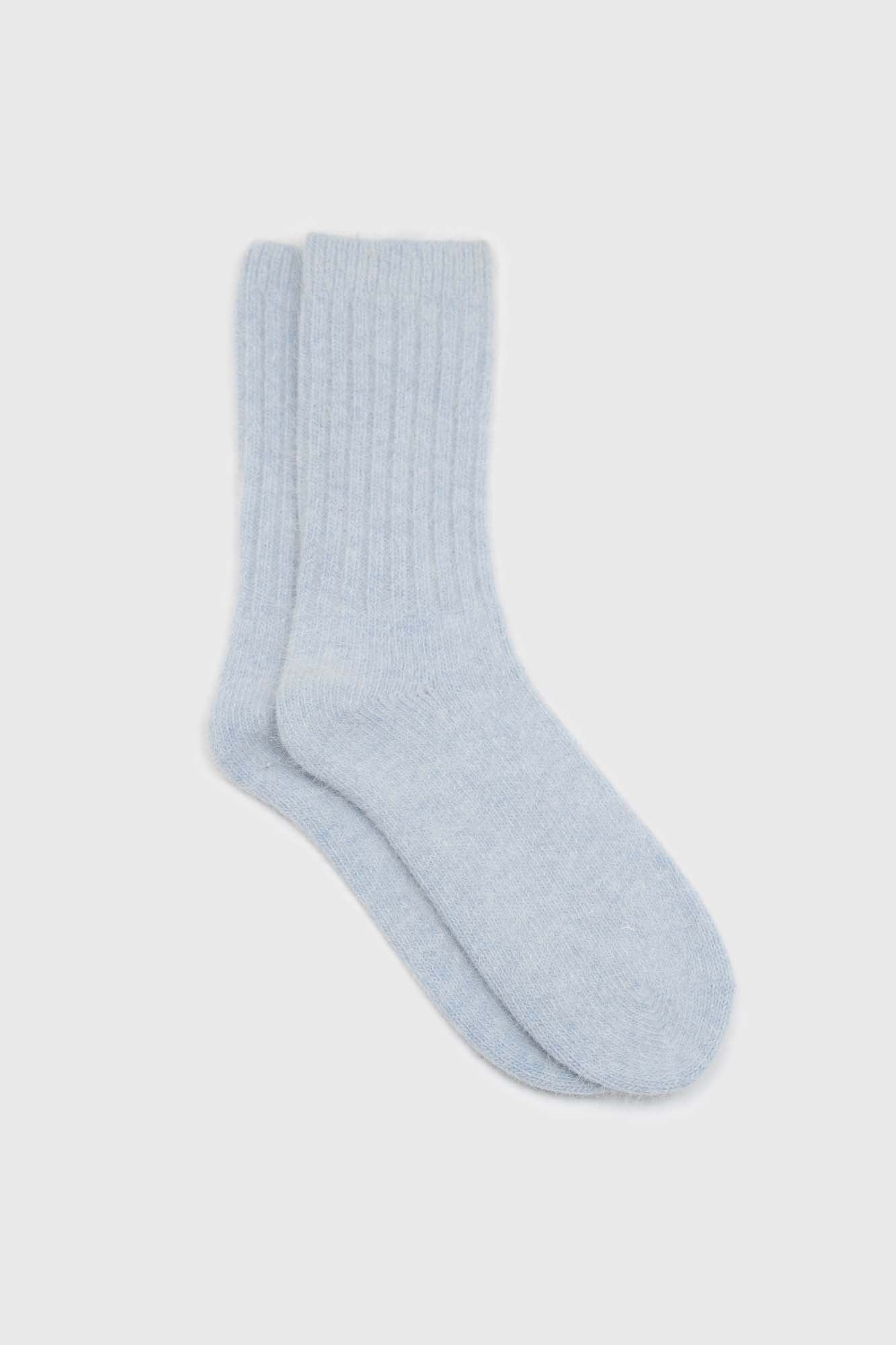 Pastel blue ribbed angora long socks_1