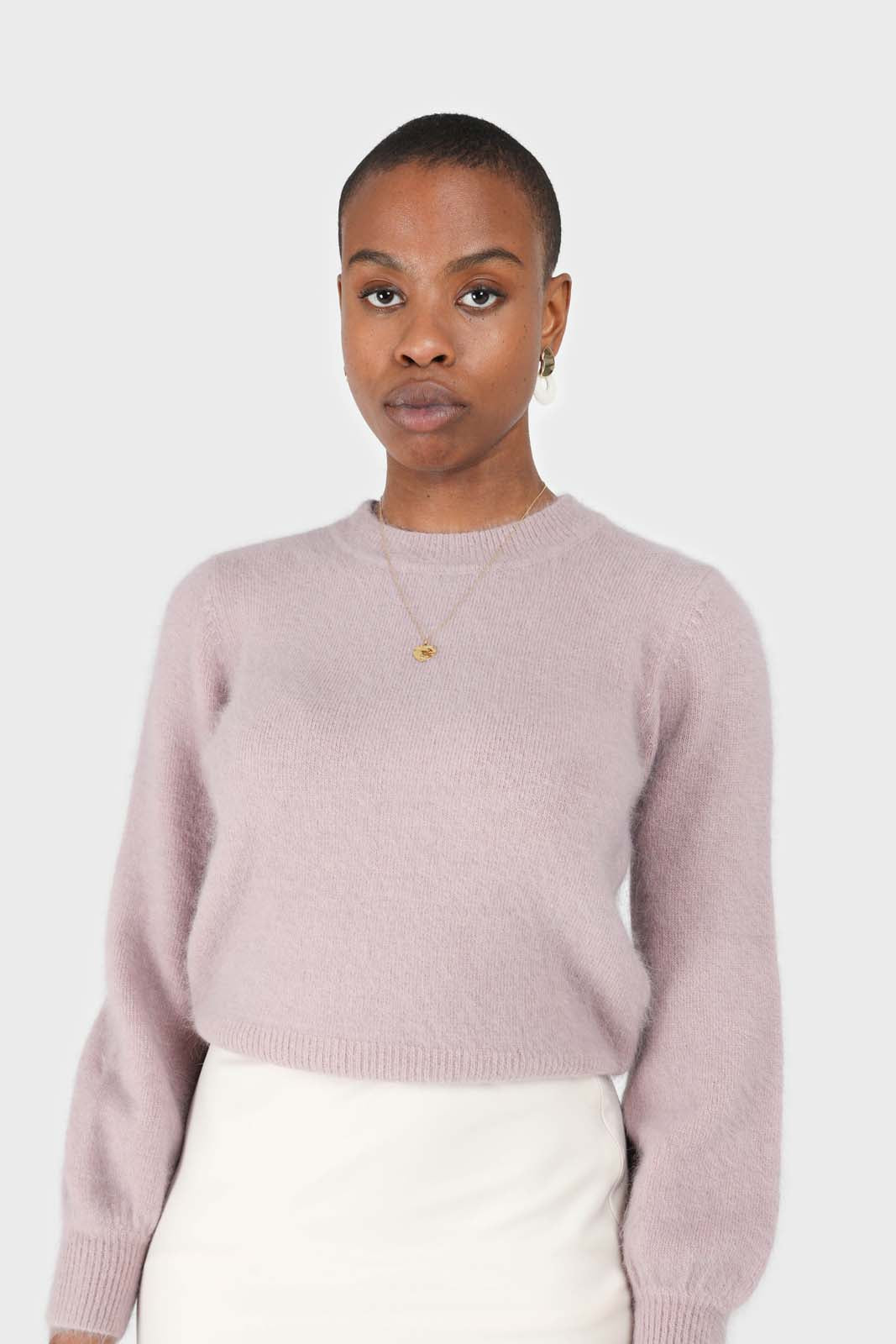 Cocoa balloon sleeve angora jumper_6