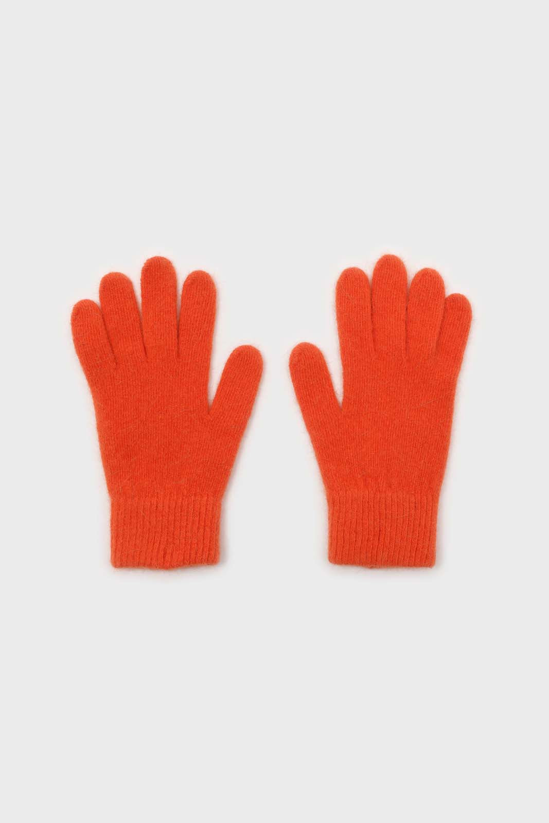 Bright orange mohair gloves_2