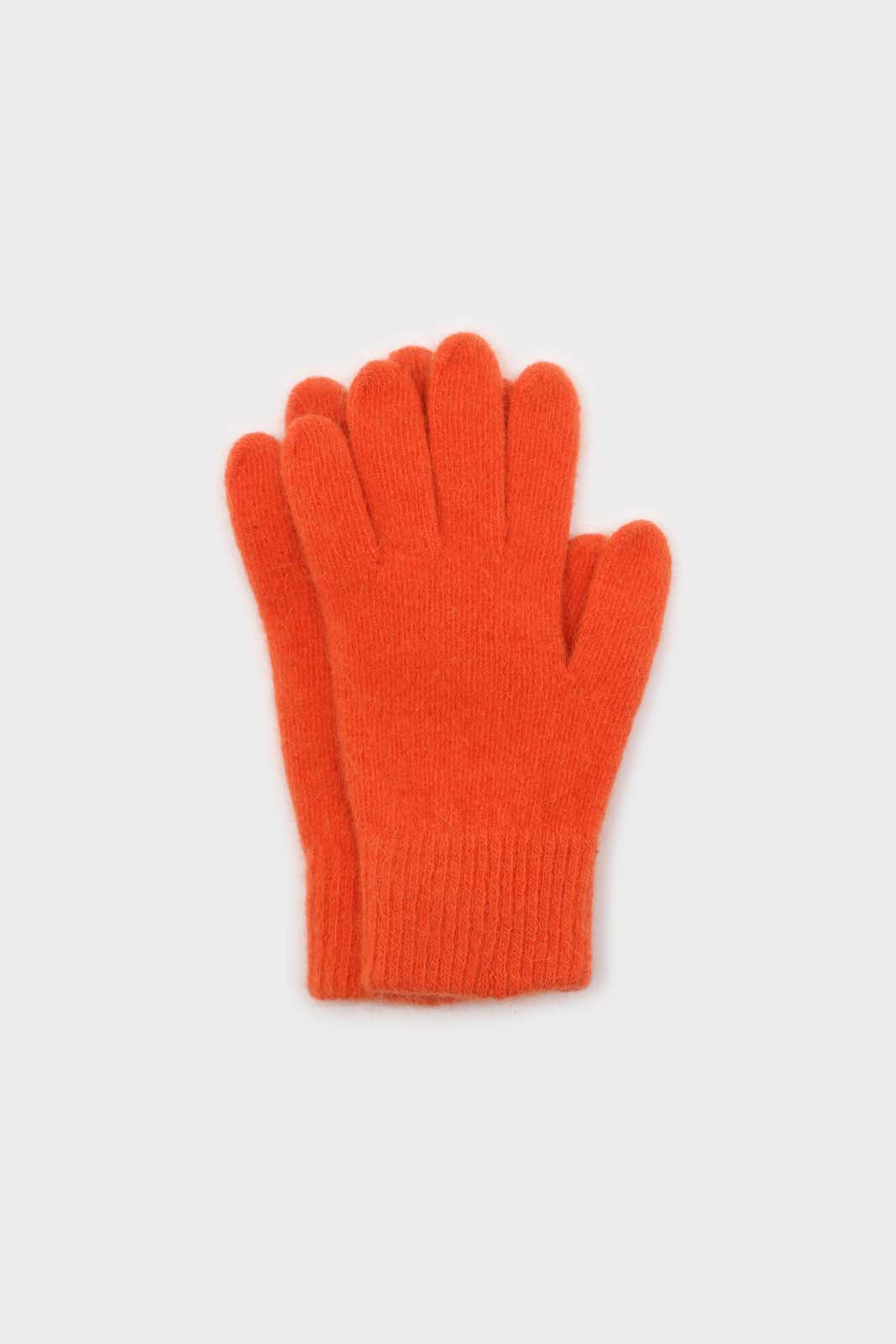 Bright orange mohair gloves_1