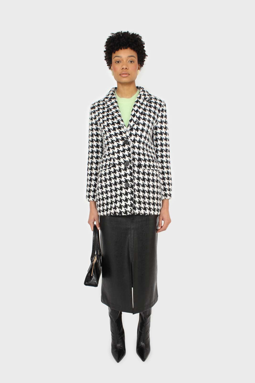 Black and white large houndstooth wool blazer_3