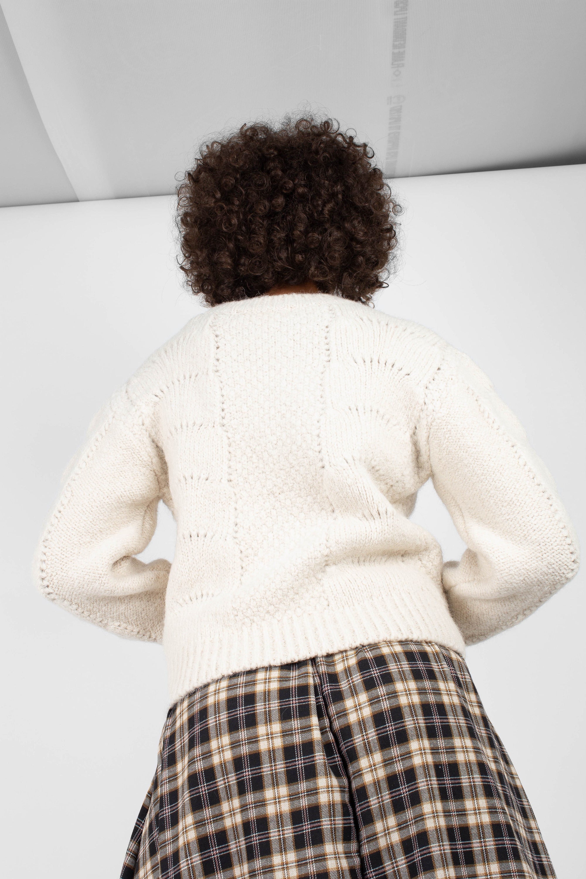 Ivory textured alpaca soft jumper_7