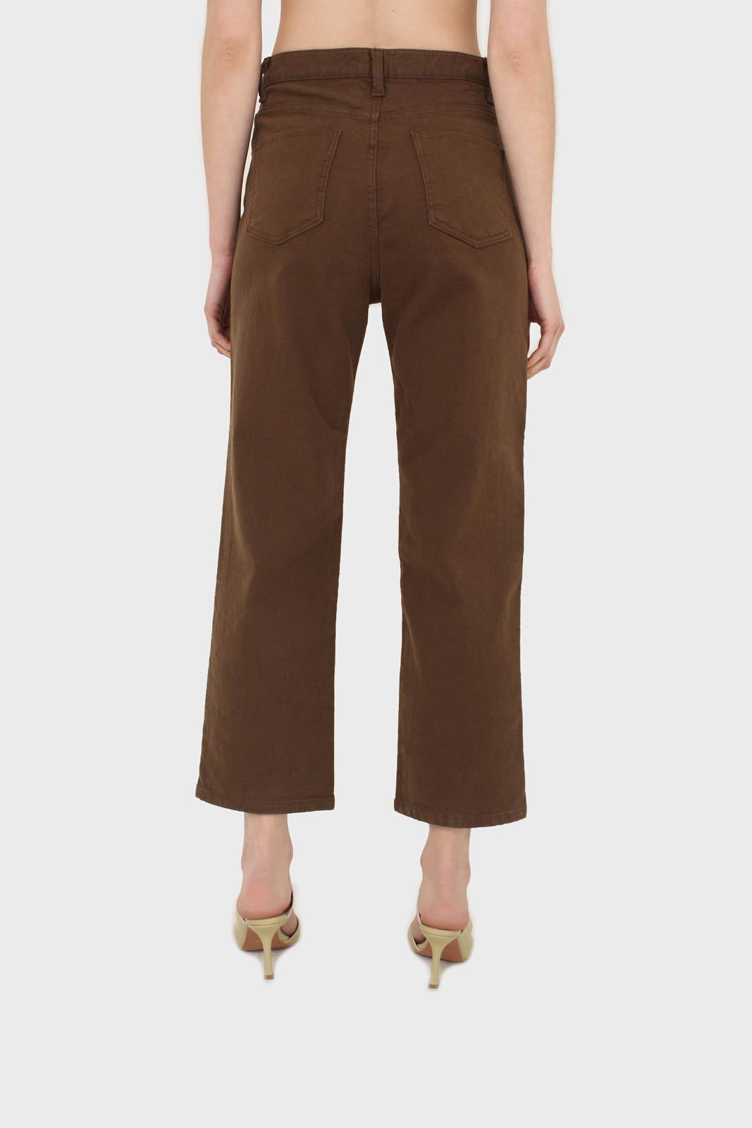 Brown soft touch mom jeans - 200_2