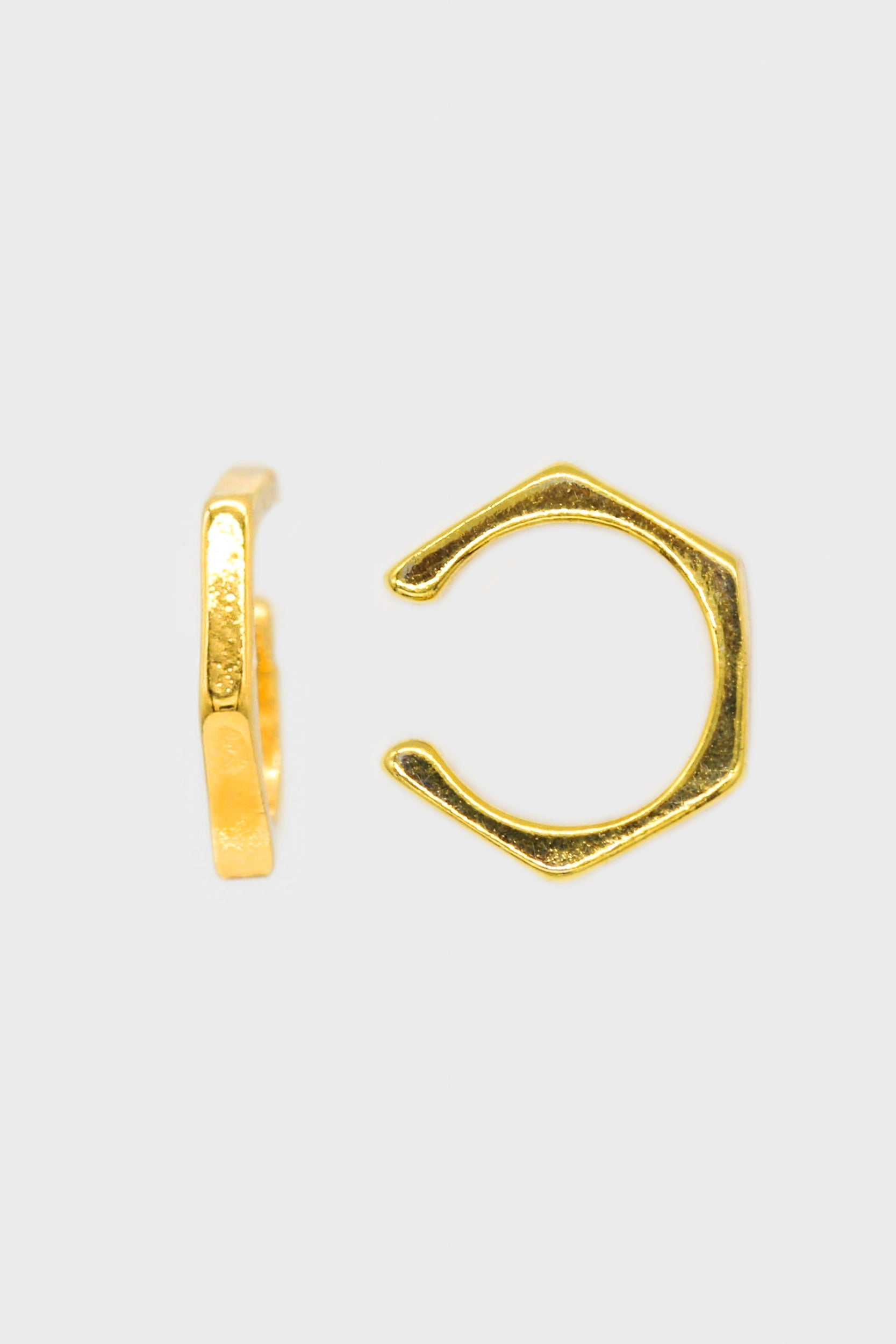 Gold hexagon ear cuff_3