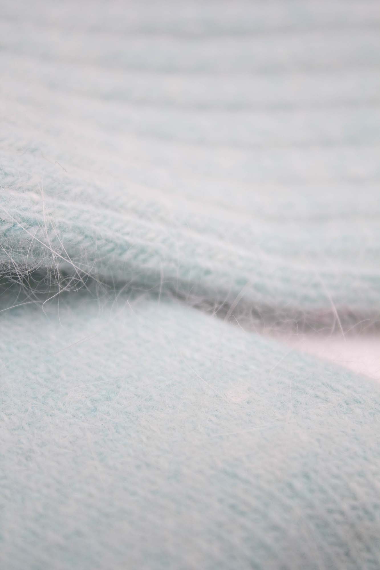 Mint green ribbed angora long socks_2