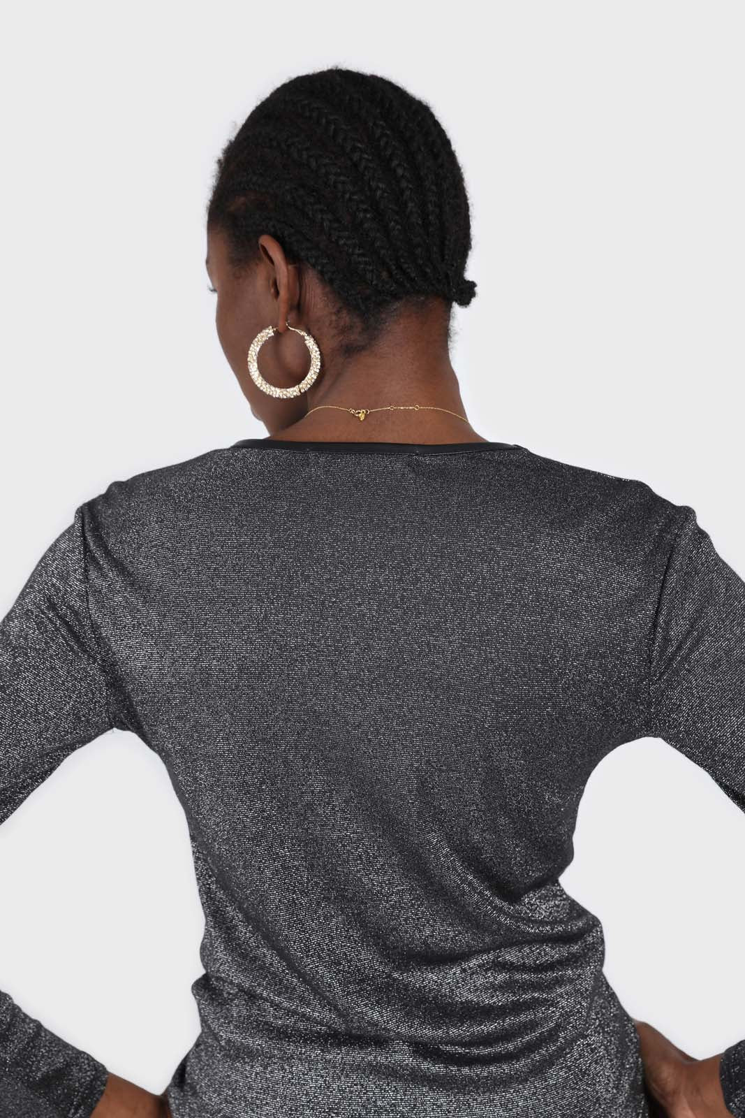 Charcoal sheer glitter long sleeved top_3