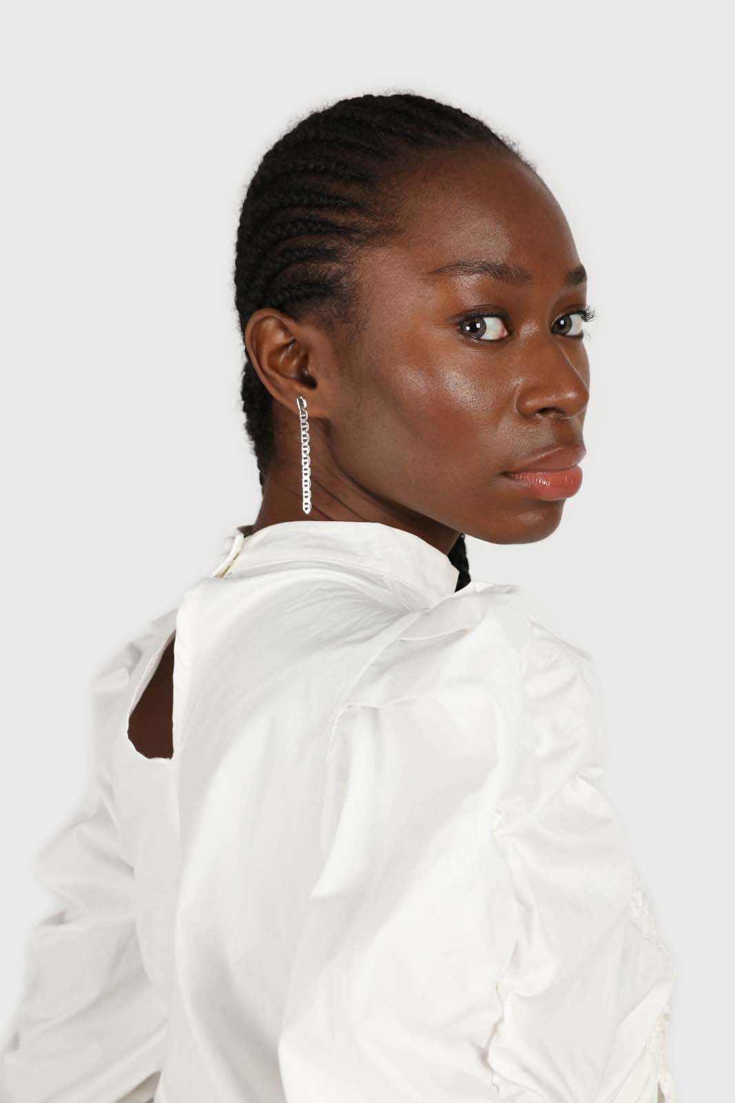 Ivory Side shirring long sleeved top_8