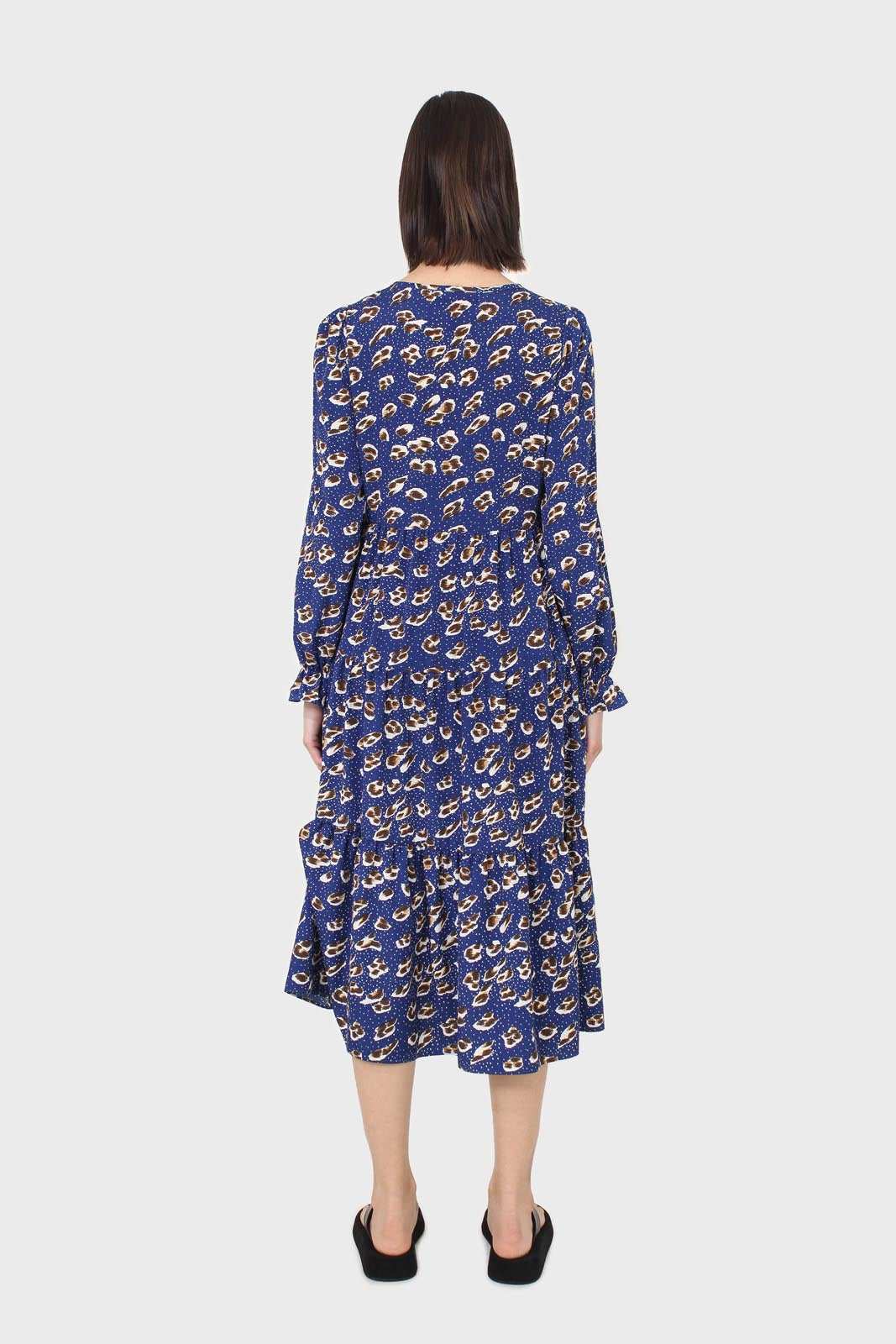 Cobalt floral printed tiered ruffle maxi dress_2