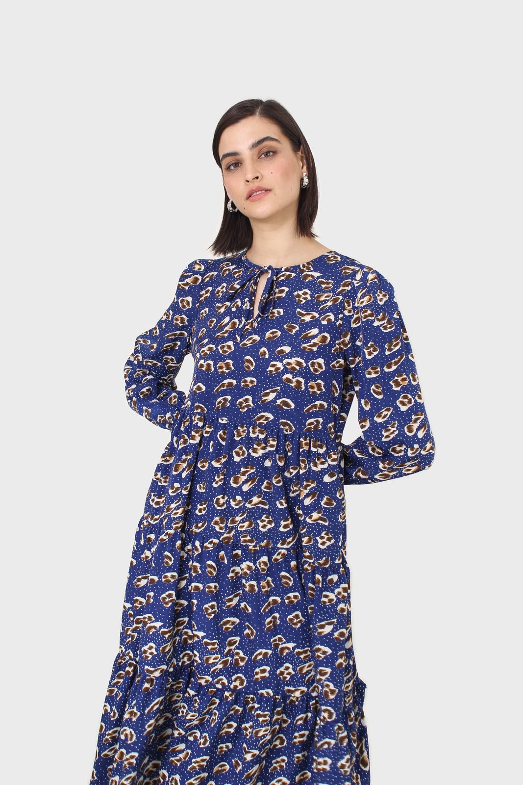 Cobalt floral printed tiered ruffle maxi dress_3