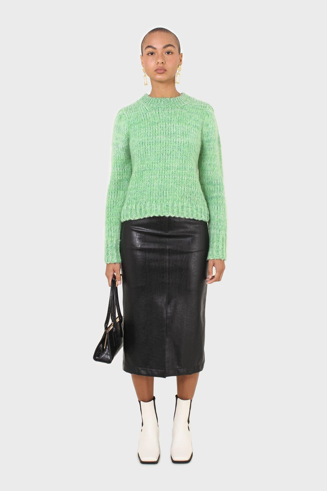 Bright green alpaca fuzzy jumper_2