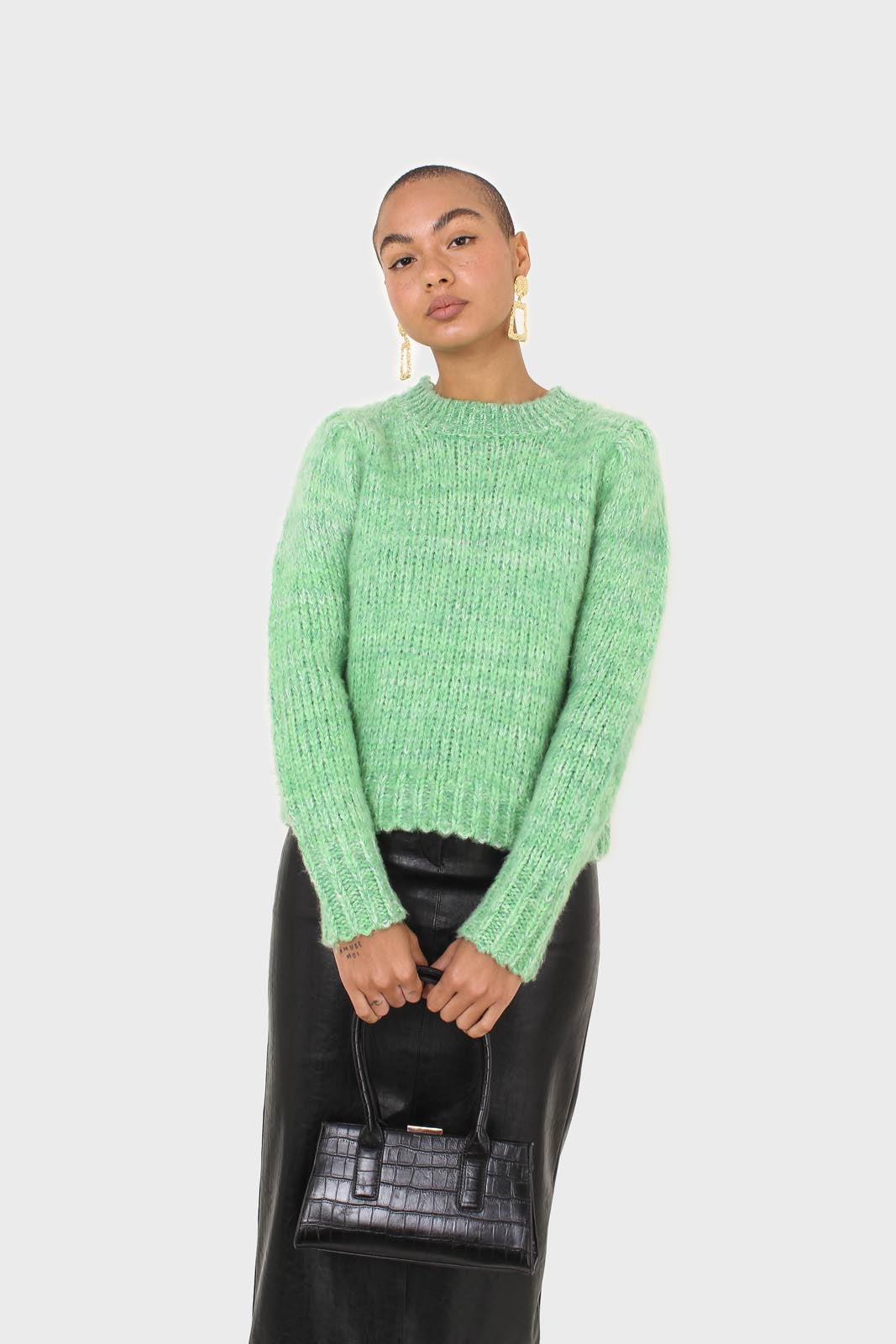 Bright green alpaca fuzzy jumper_5