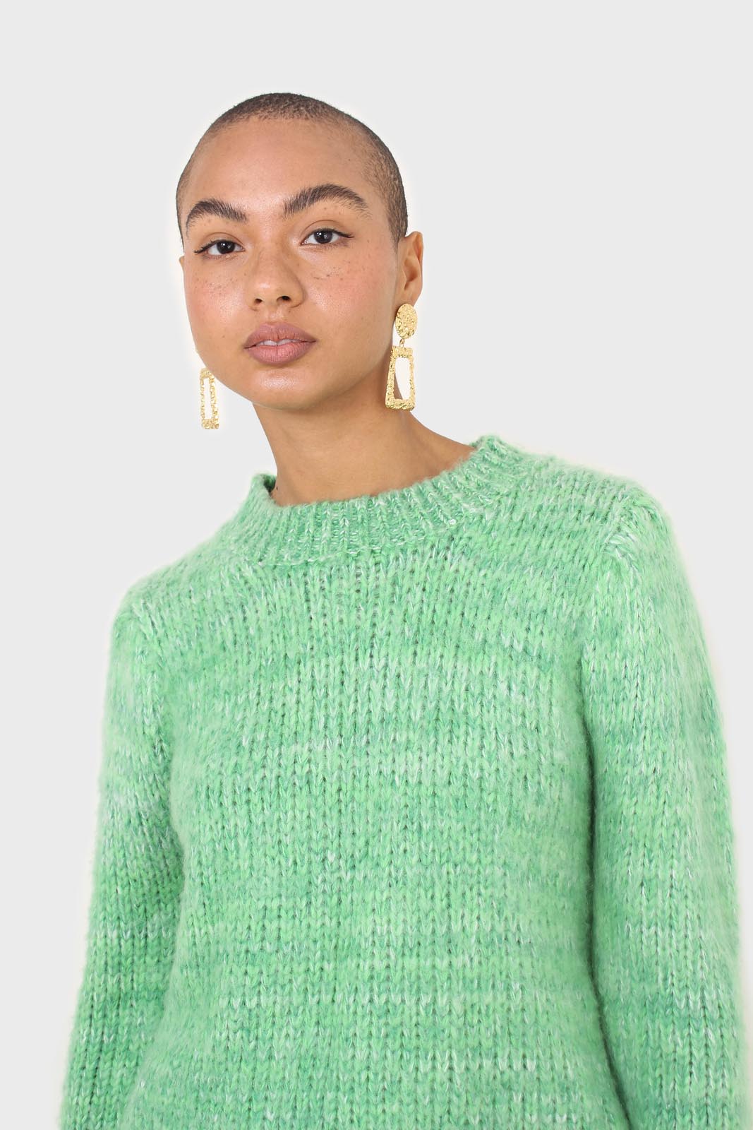 Bright green alpaca fuzzy jumper_6