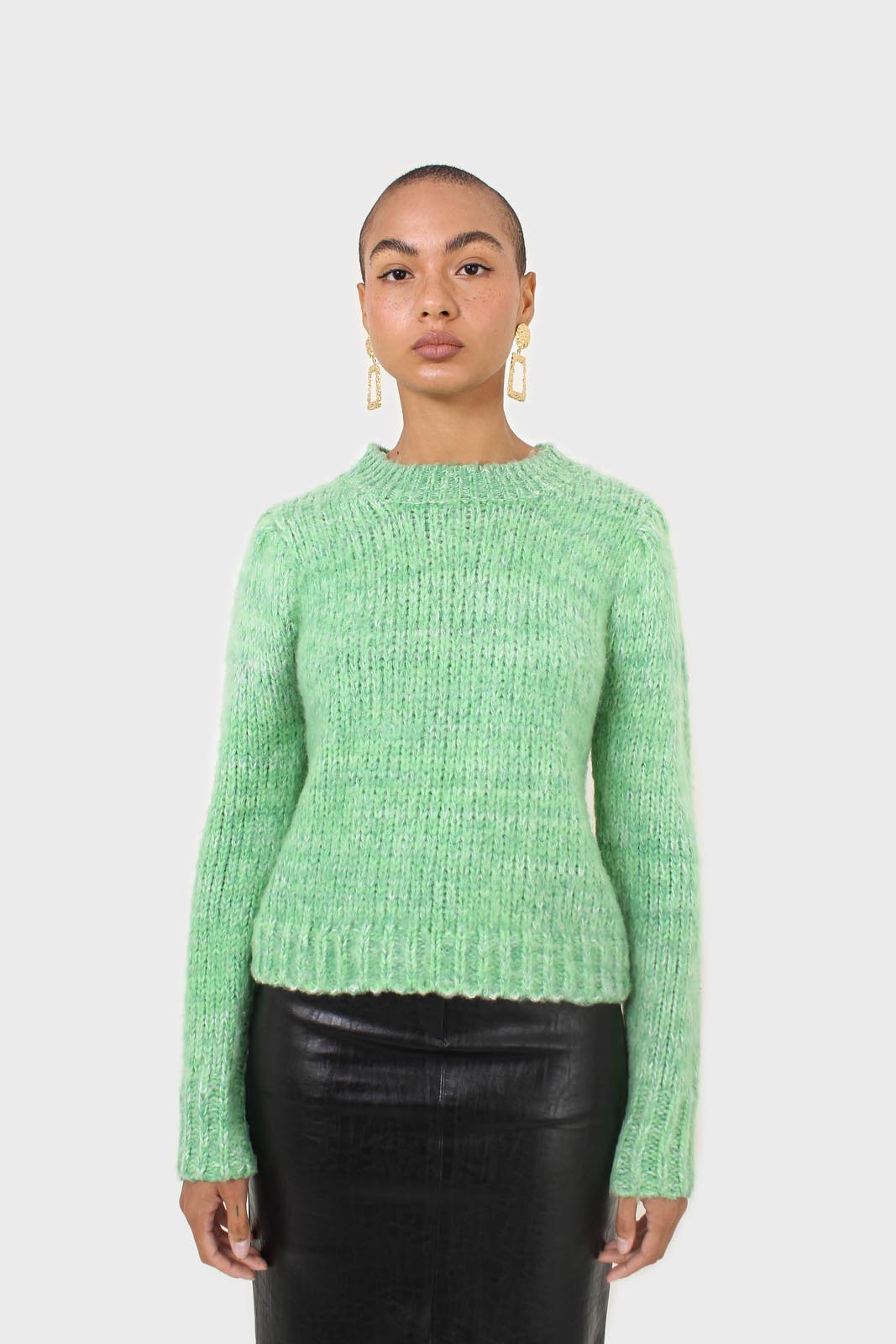Bright green alpaca fuzzy jumper_7