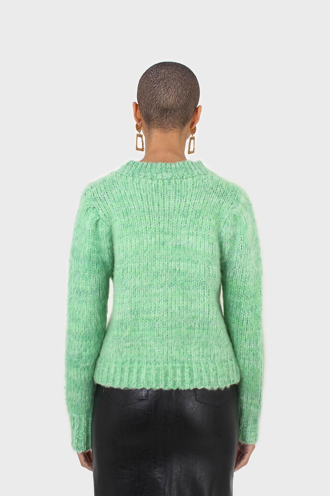Bright green alpaca fuzzy jumper_9
