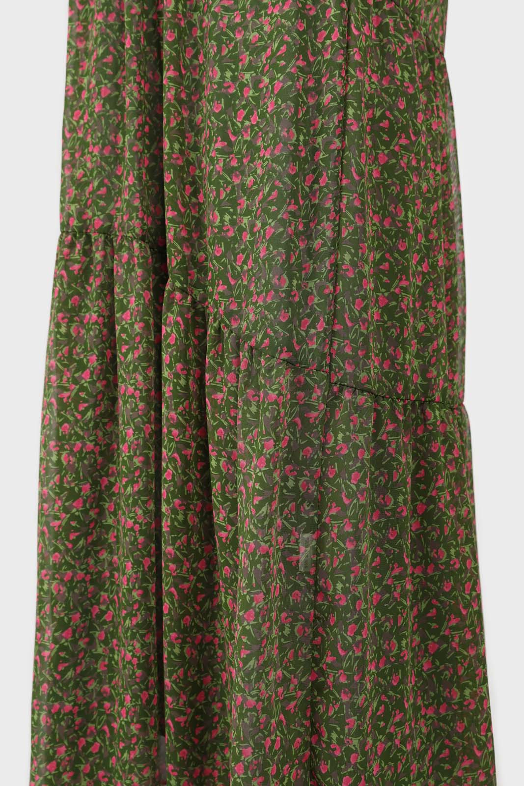 Khaki button front floral maxi dress_6