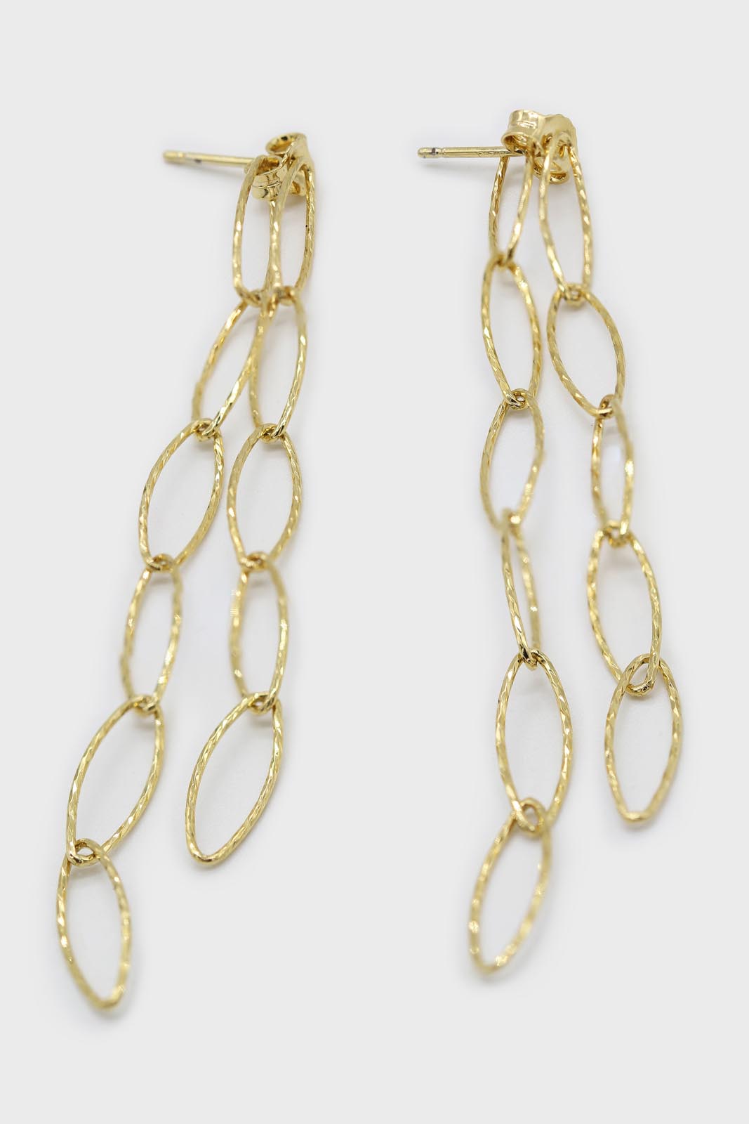 Gold chain links drop earrings_1