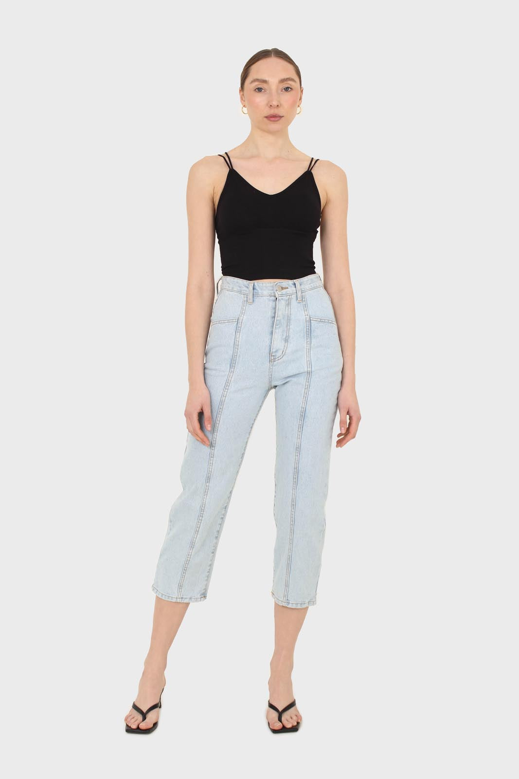 Light blue loose fit panel jeans_6