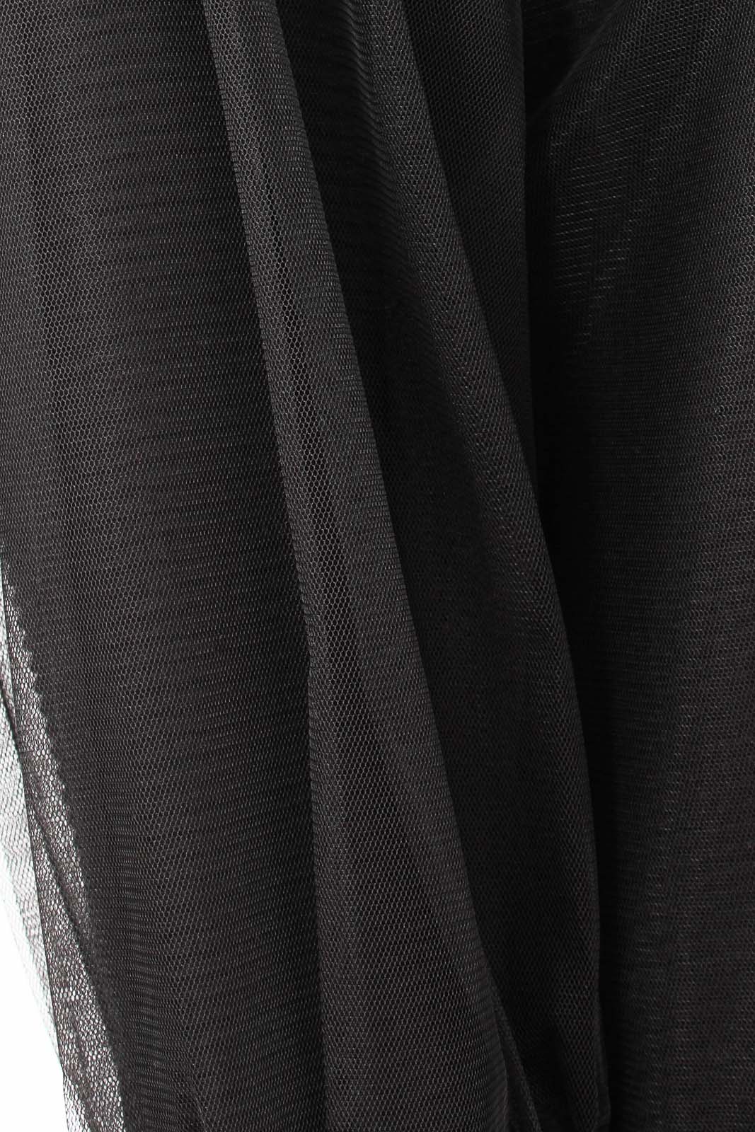 Black organza trim long sleeve sweatshirt_8