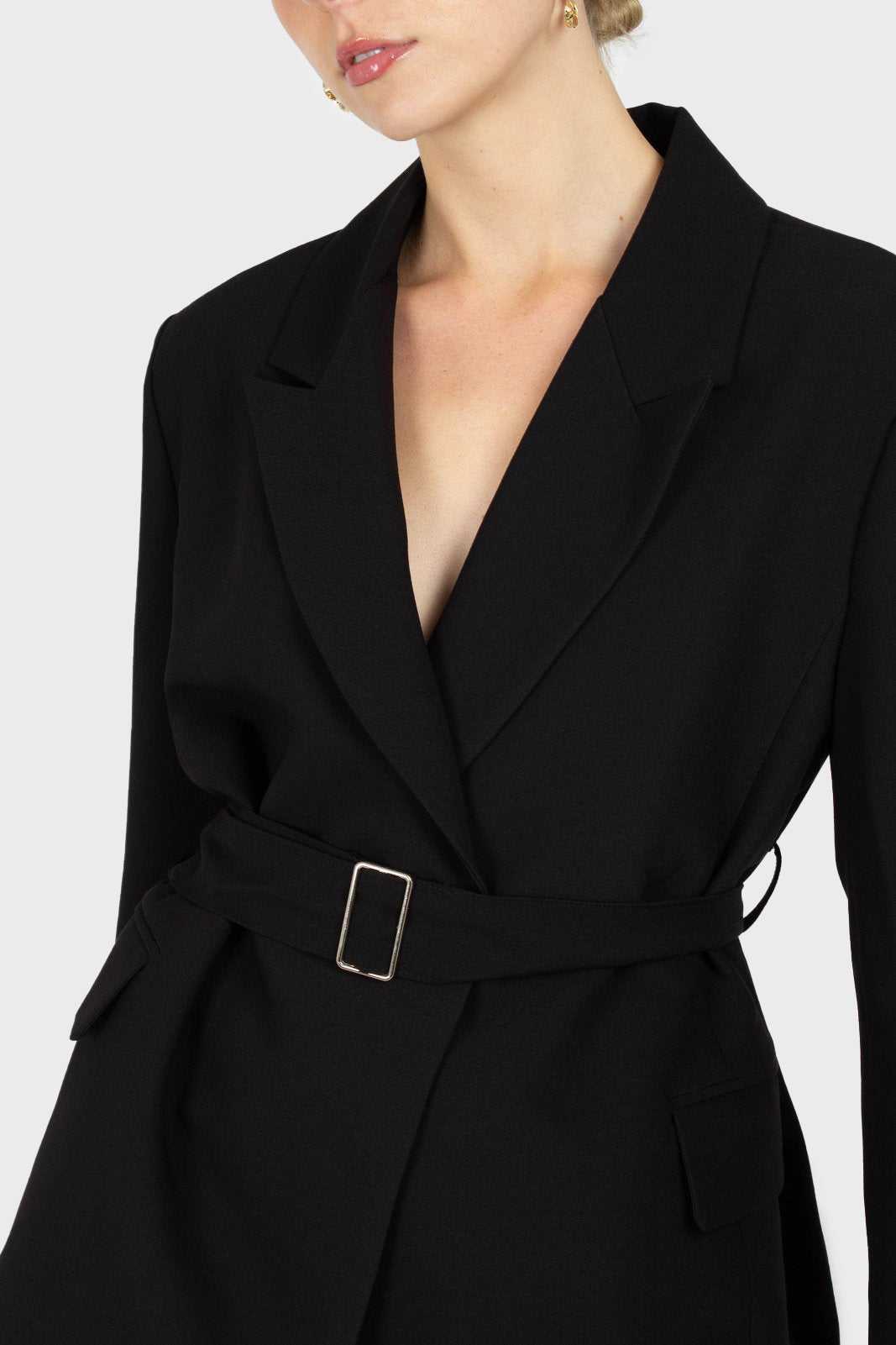 Black belted oversized jacket_2