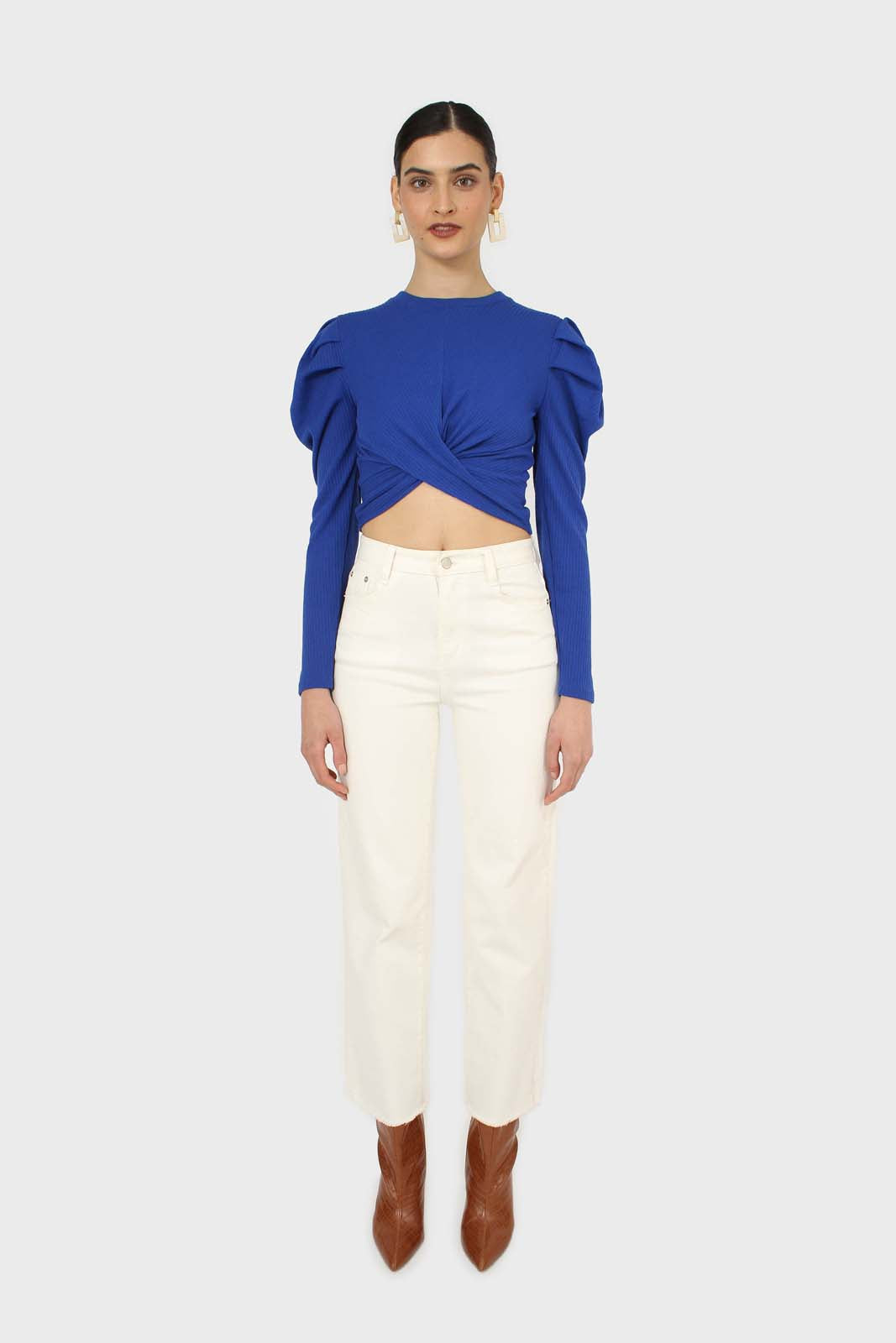 Cobalt twist front long sleeved top_3