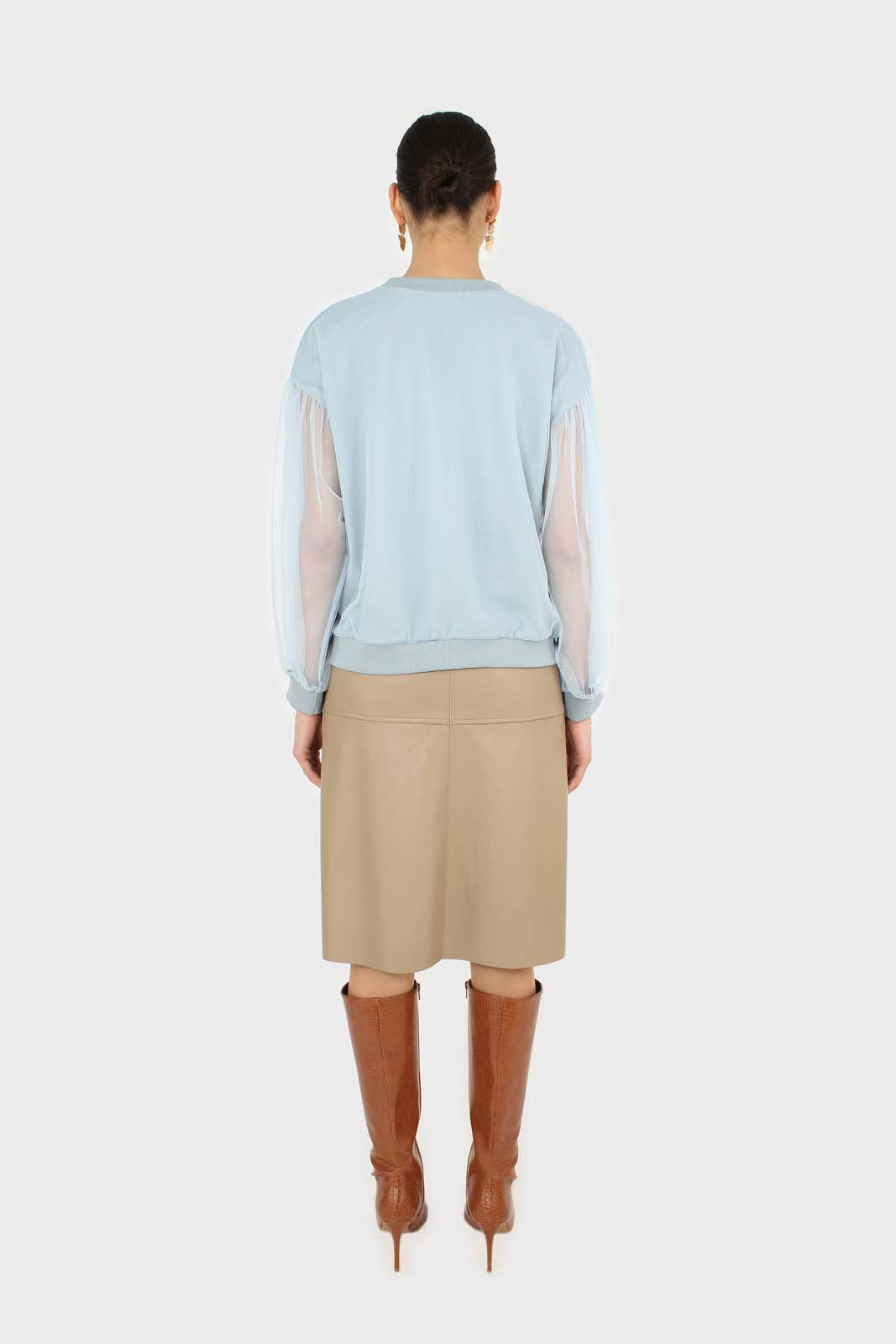 Blue sheer sleeve sweatshirt_6
