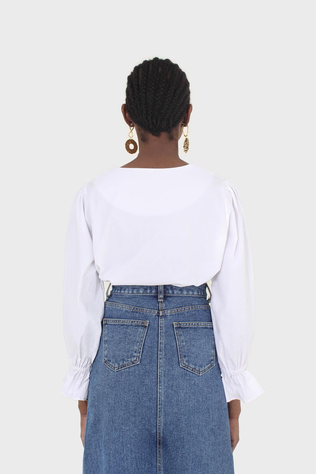 White cotton frill long sleeved top_6