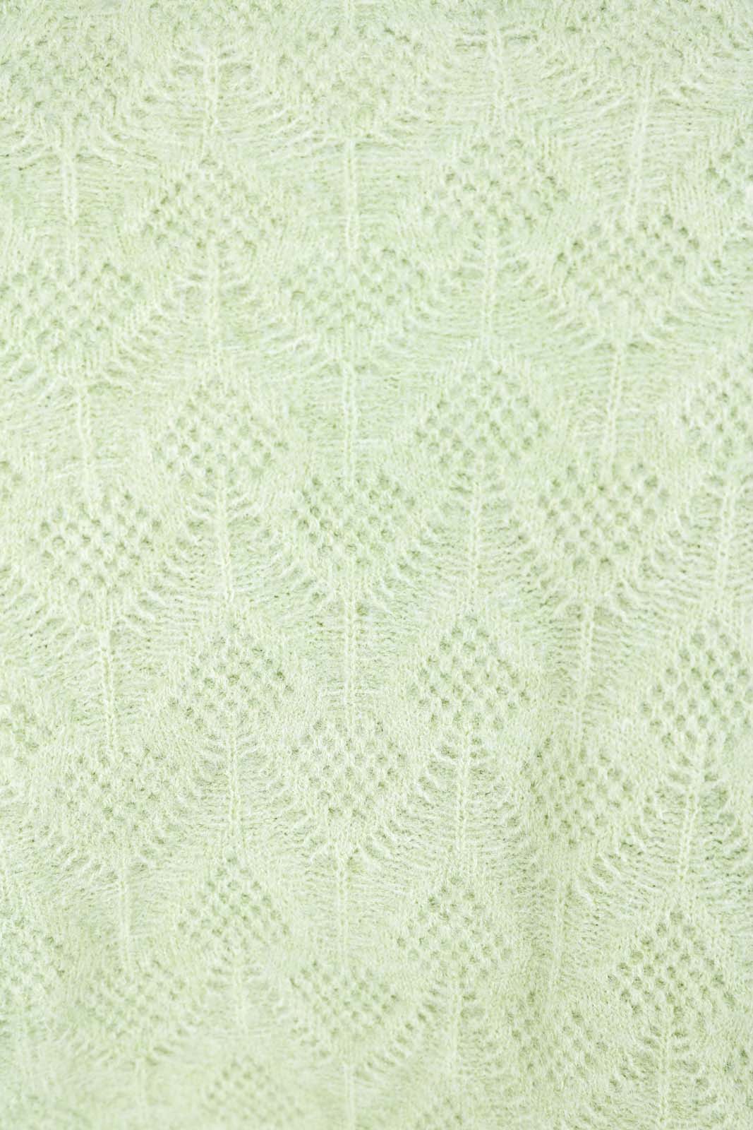 Mint green patterned brush crew neck jumper_6