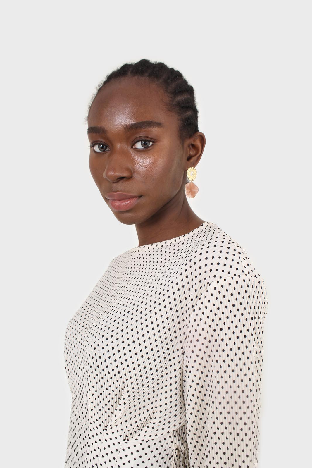 Ivory and black polka dot ribbed maxi dress_9