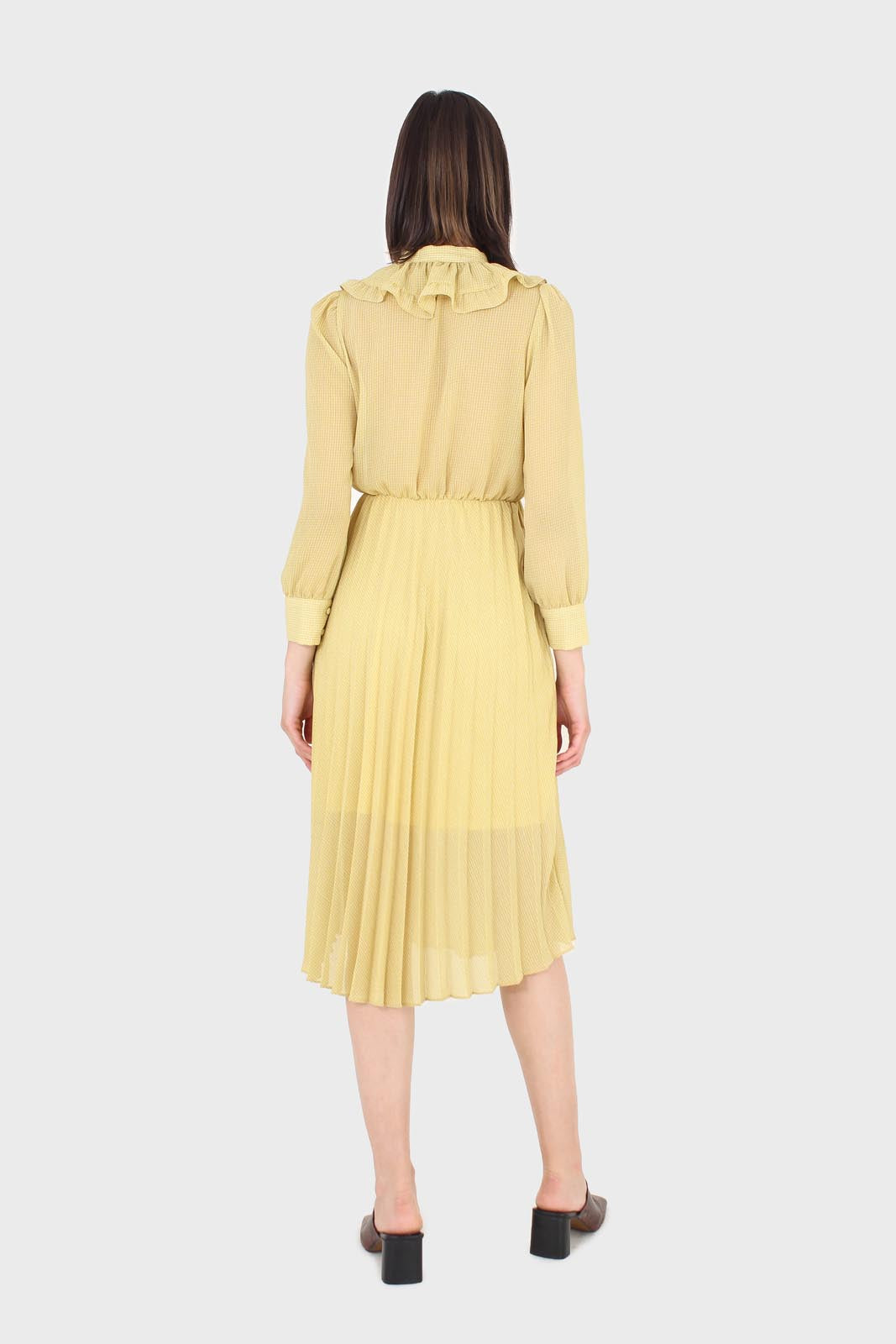 Yellow ruffle tie dress_2
